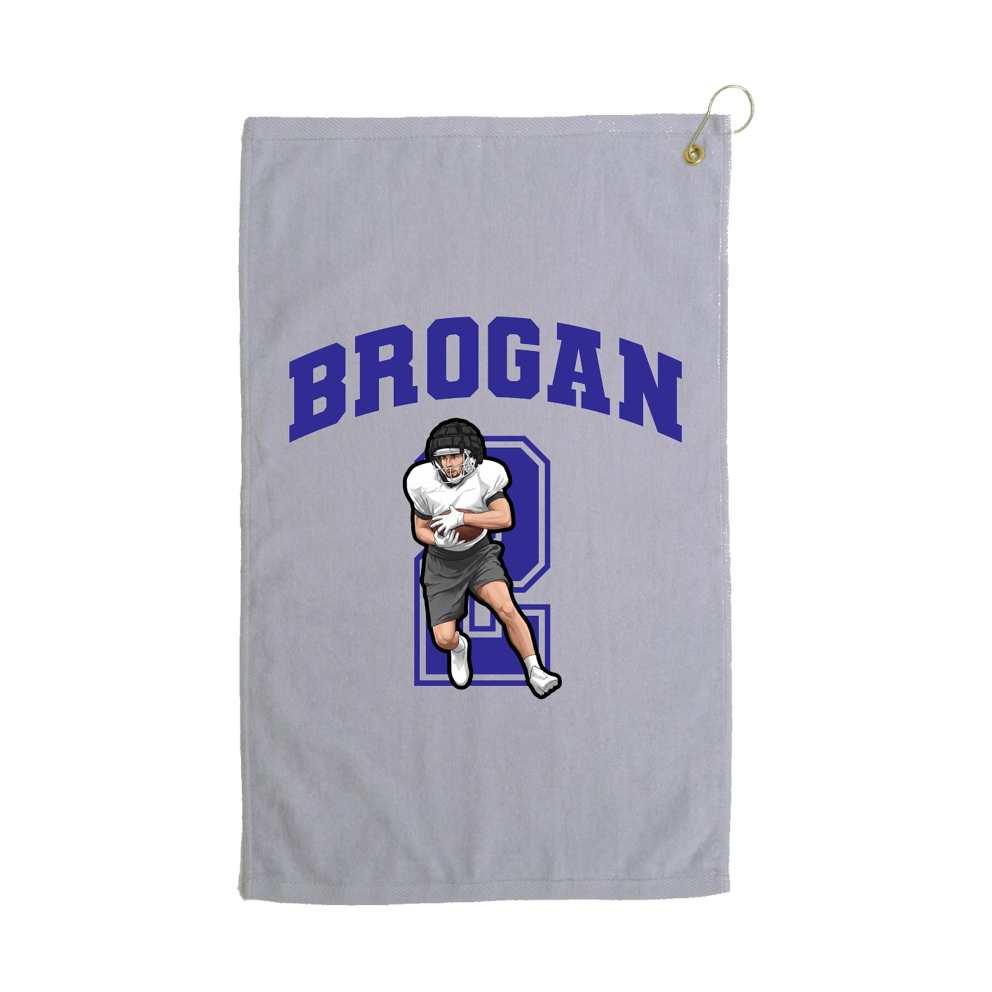 Golf Towel — Number in Grey