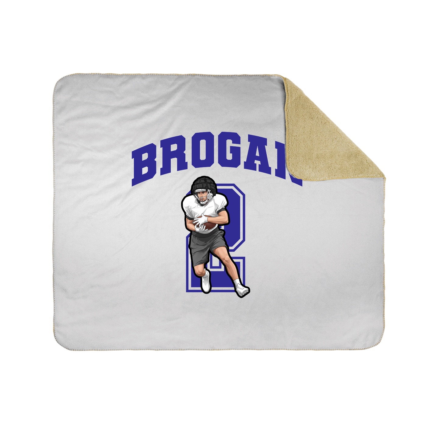Throw Blanket — Number in White