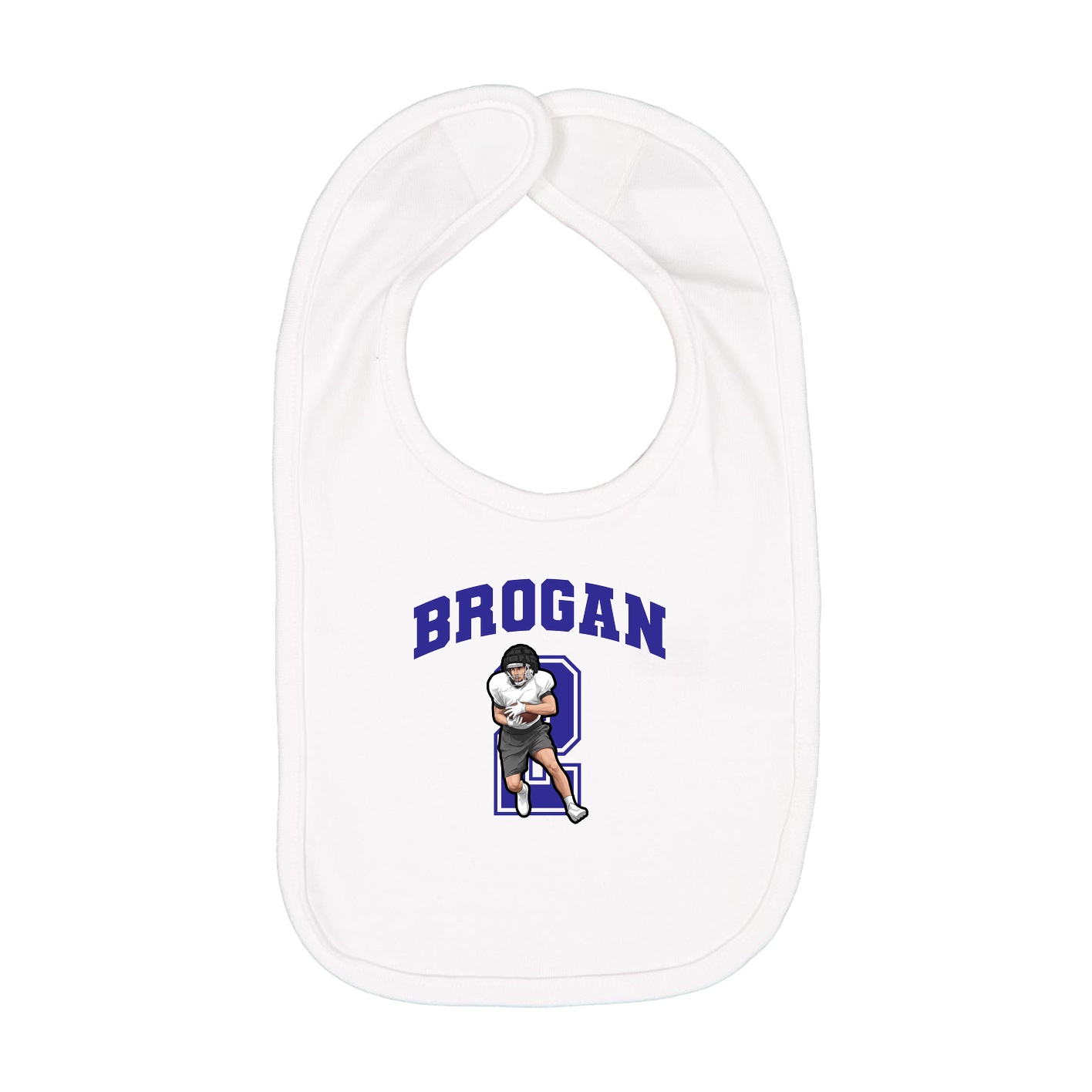 Infant Bib — Number in White