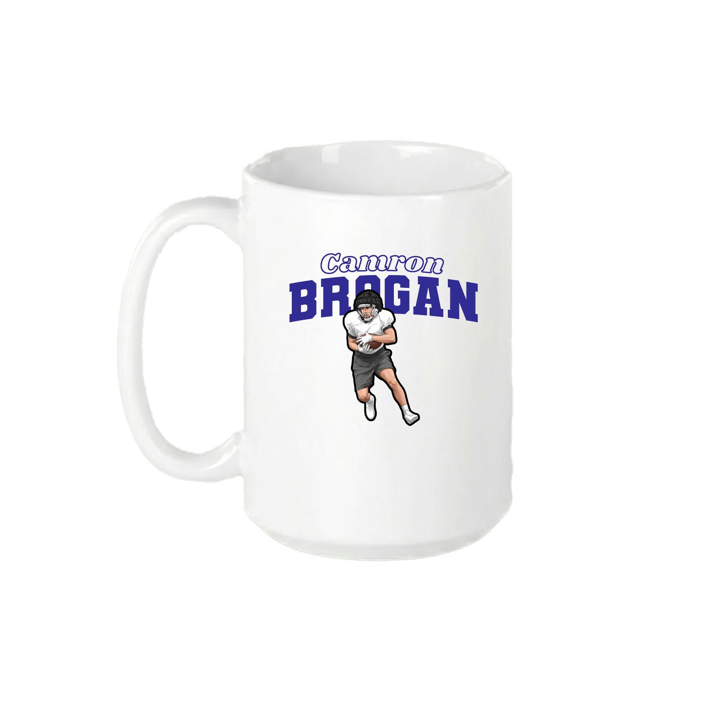 15oz Coffee Mug — Name Arch in White