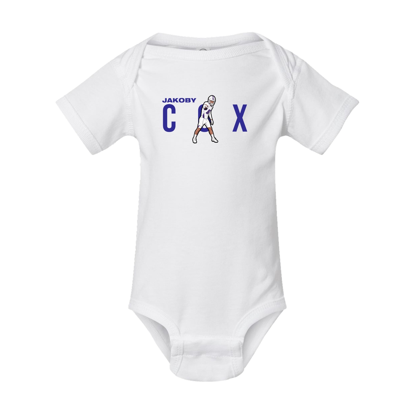 Baby Onesie — Player Name in White