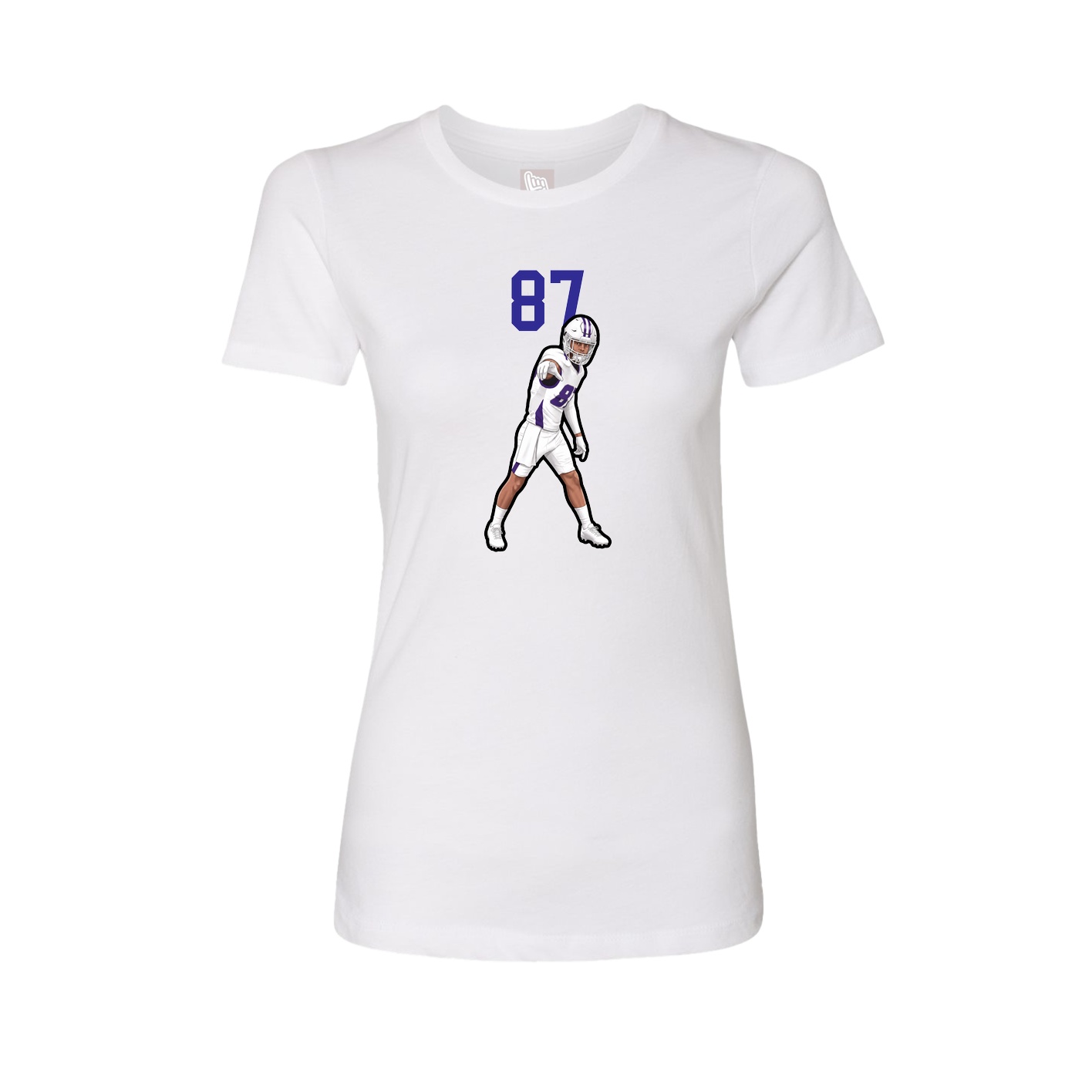 Fitted Women's Tee — Number Top in White