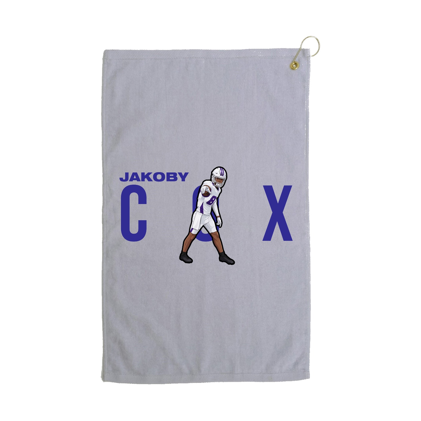 Golf Towel — Player Name in Grey