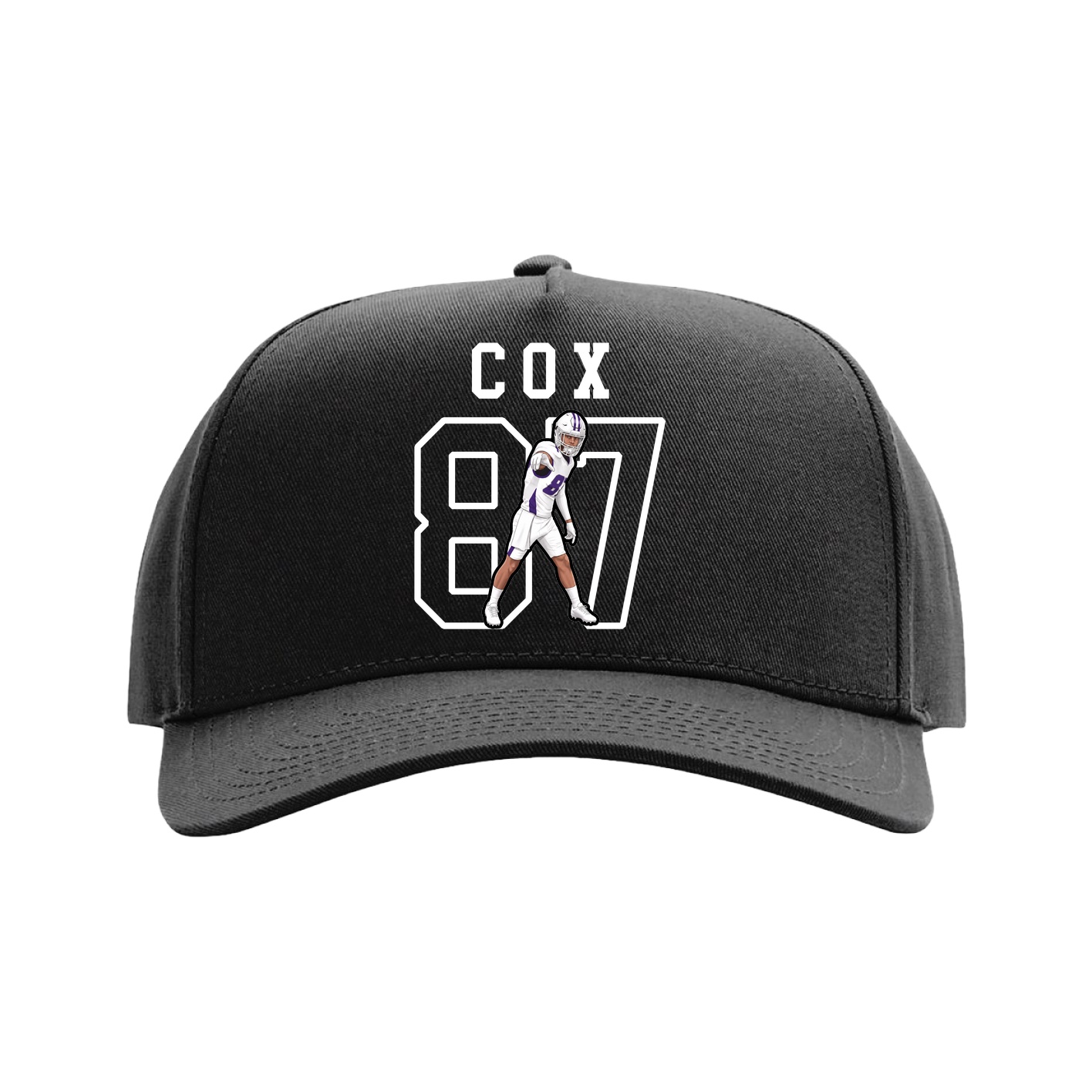 Full Fabric Five-Panel Champ Cap — Shirsey in Black