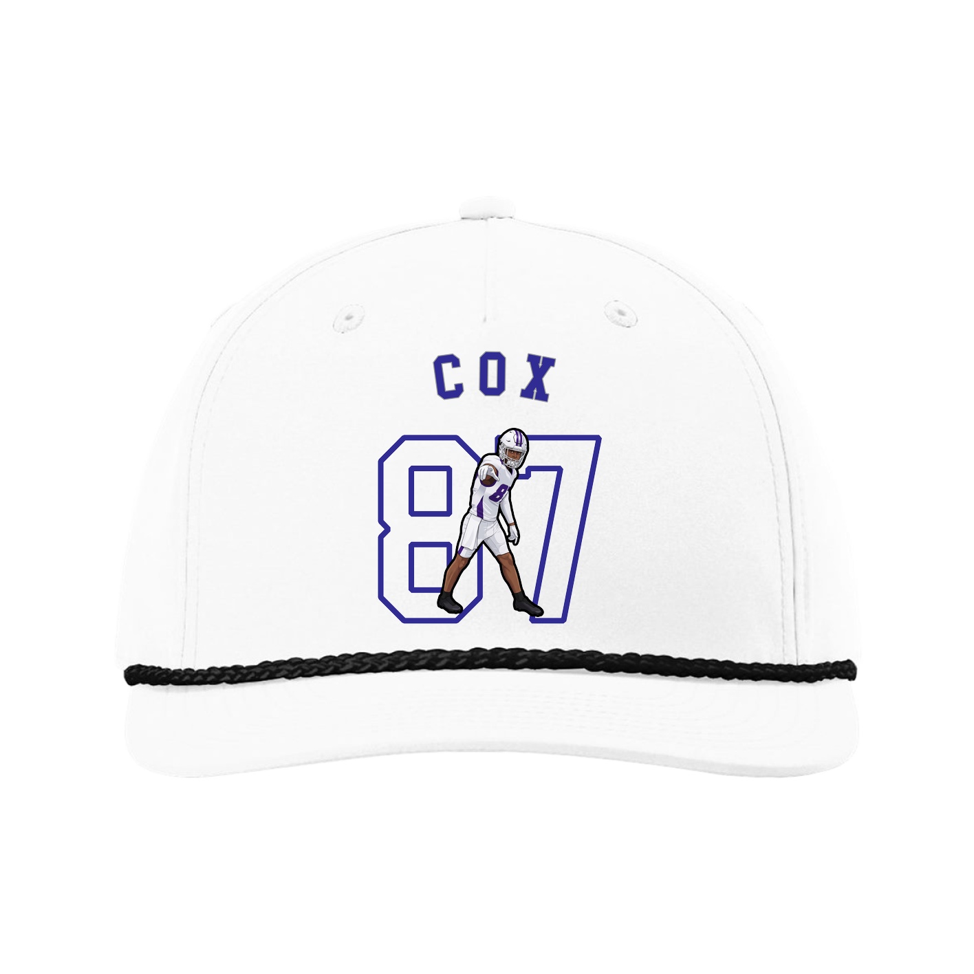 Five-Panel Classic Rope Cap — Shirsey Arch in White