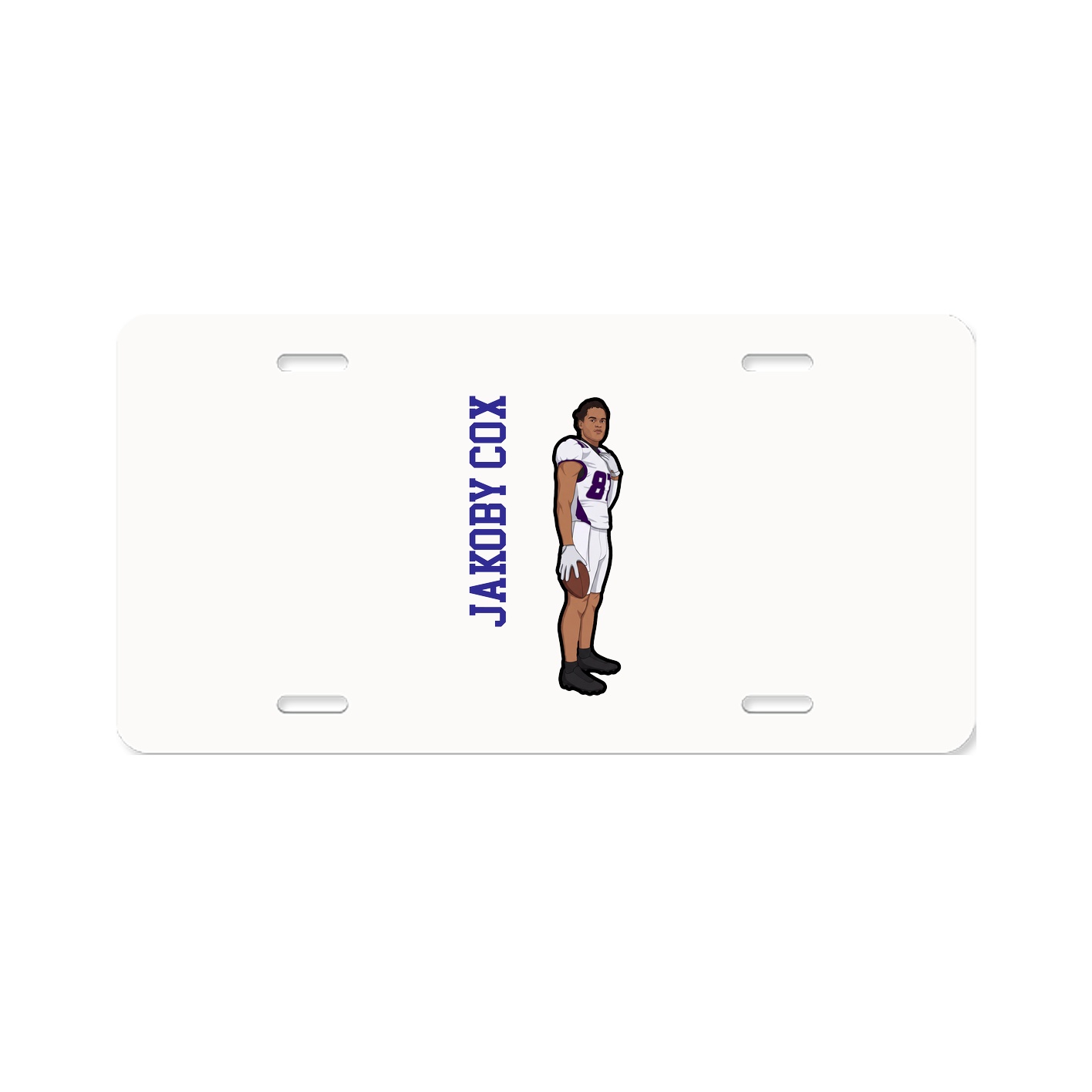 License Plate — Name Vertical in Classic