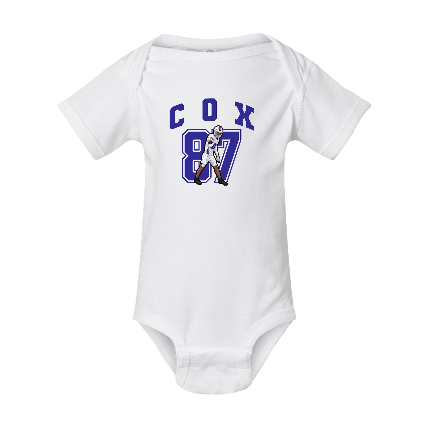 Baby Onesie — Number in White