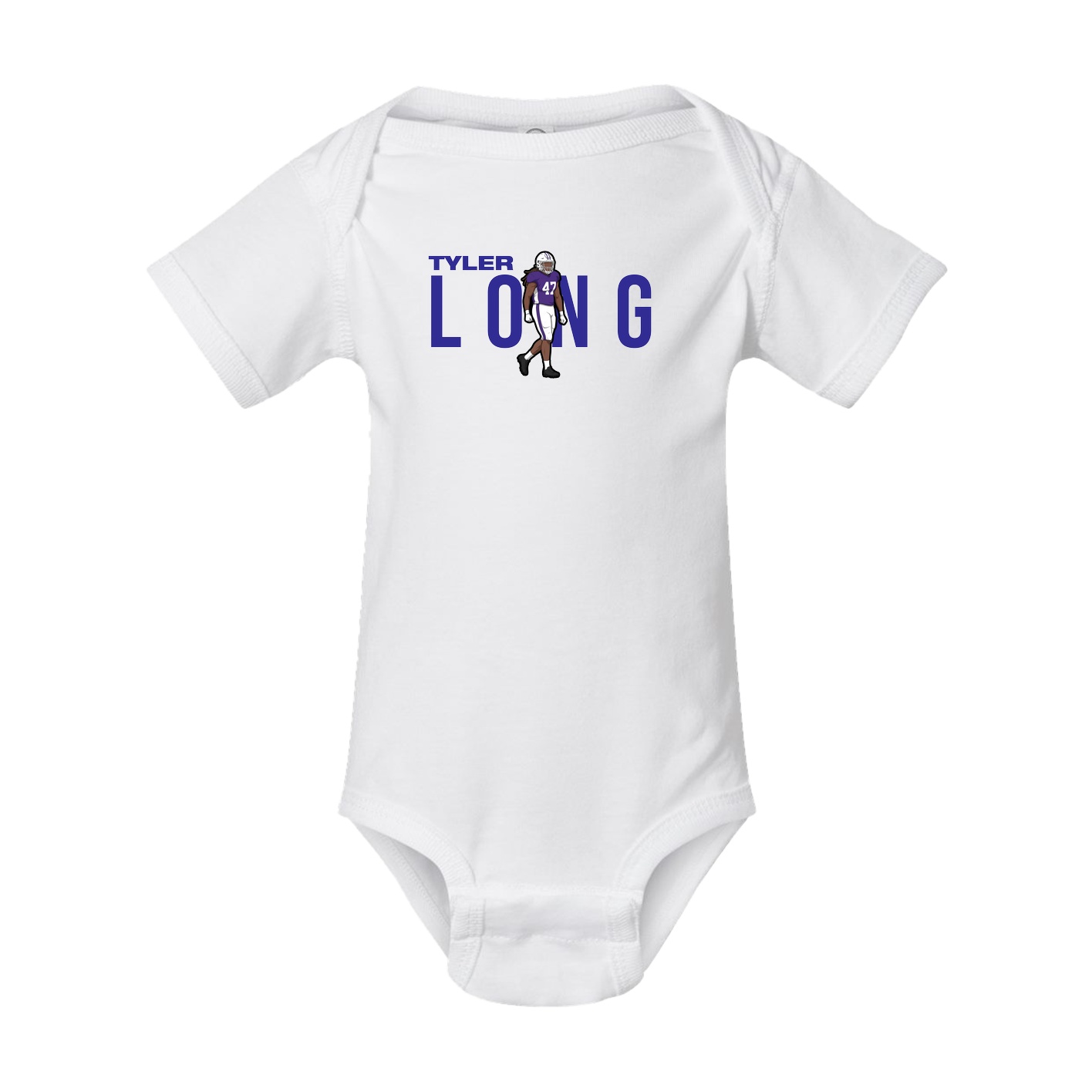 Baby Onesie — Player Name in White