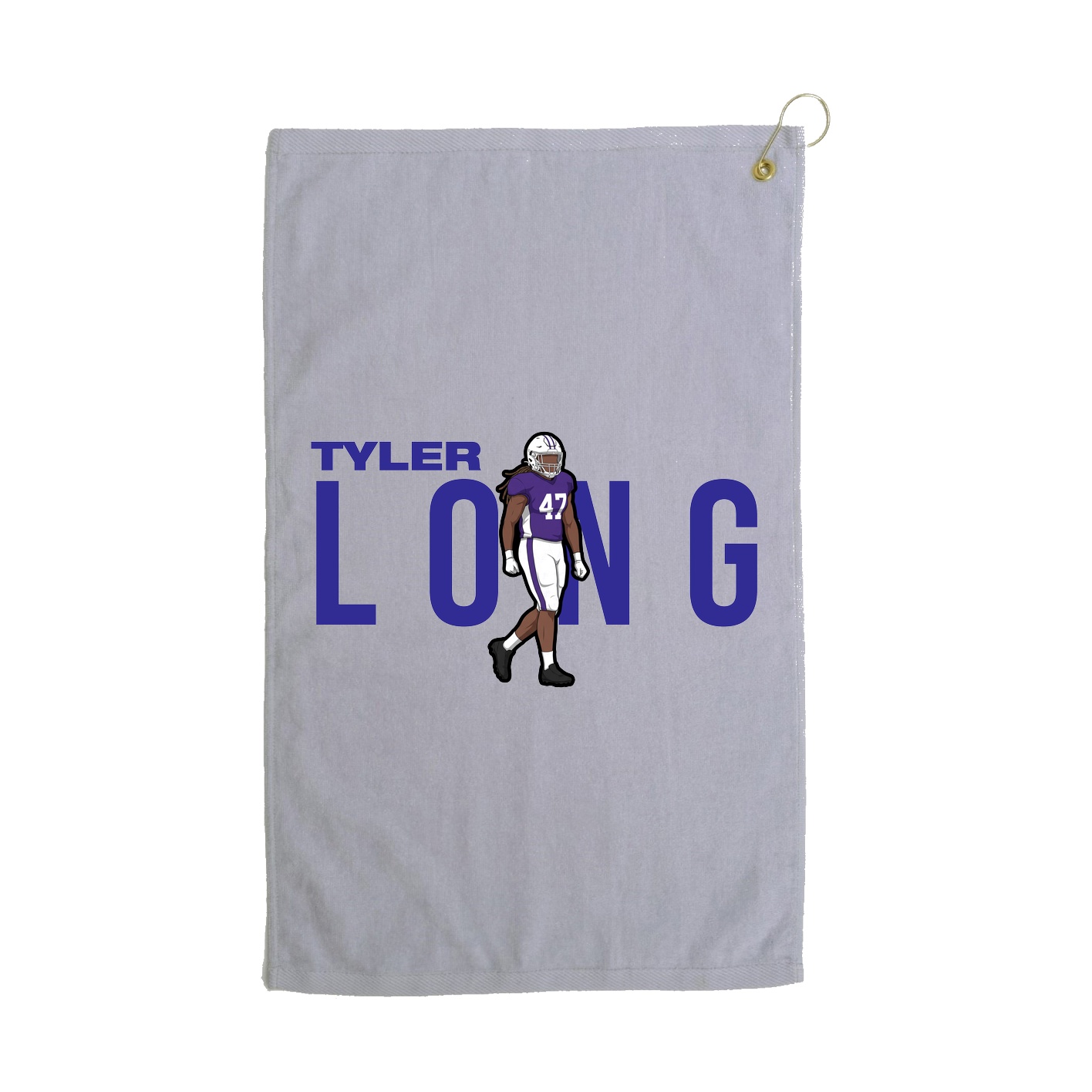 Golf Towel — Player Name in Grey