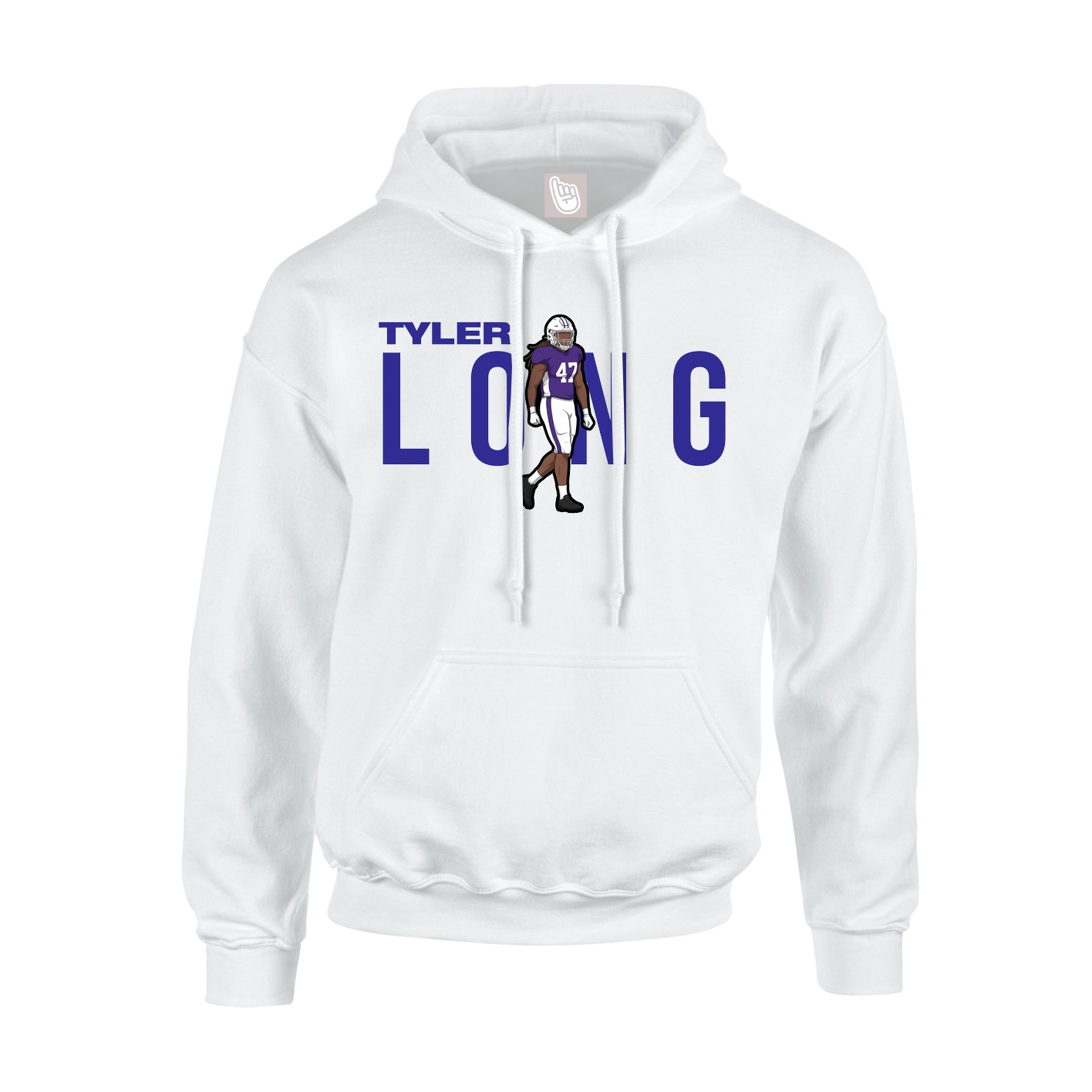 Youth Hoodie — Player Name in White