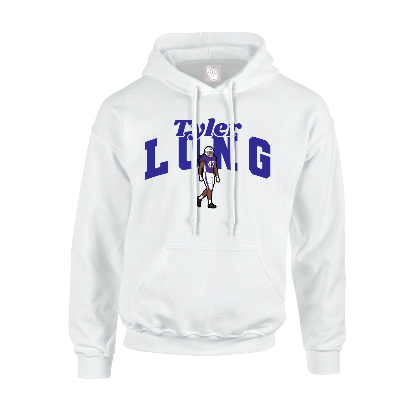 Youth Hoodie — Signature Arch in White