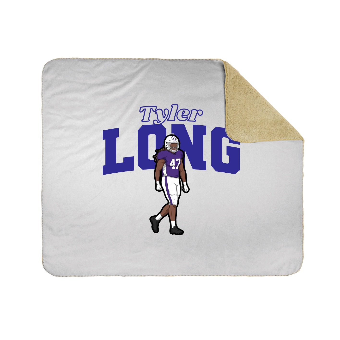 Throw Blanket — Name Arch in White