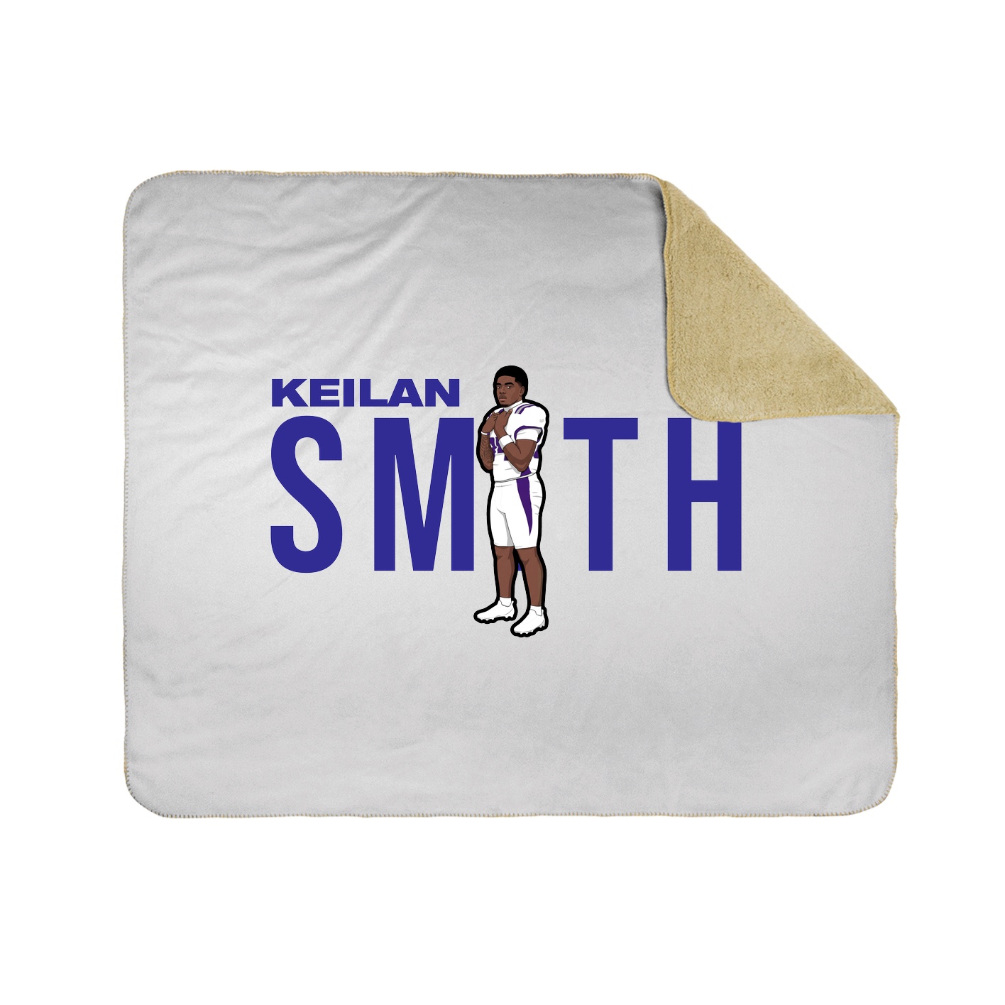 Throw Blanket — Player Name in White