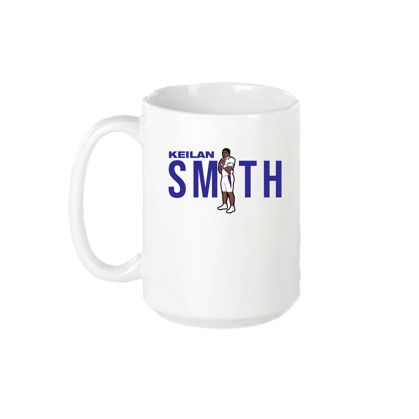 15oz Coffee Mug — Player Name in White