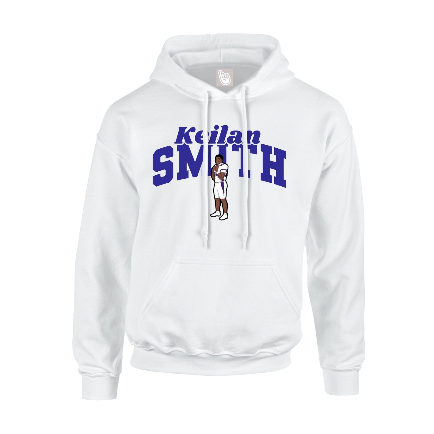 Hoodie — Signature Arch in White