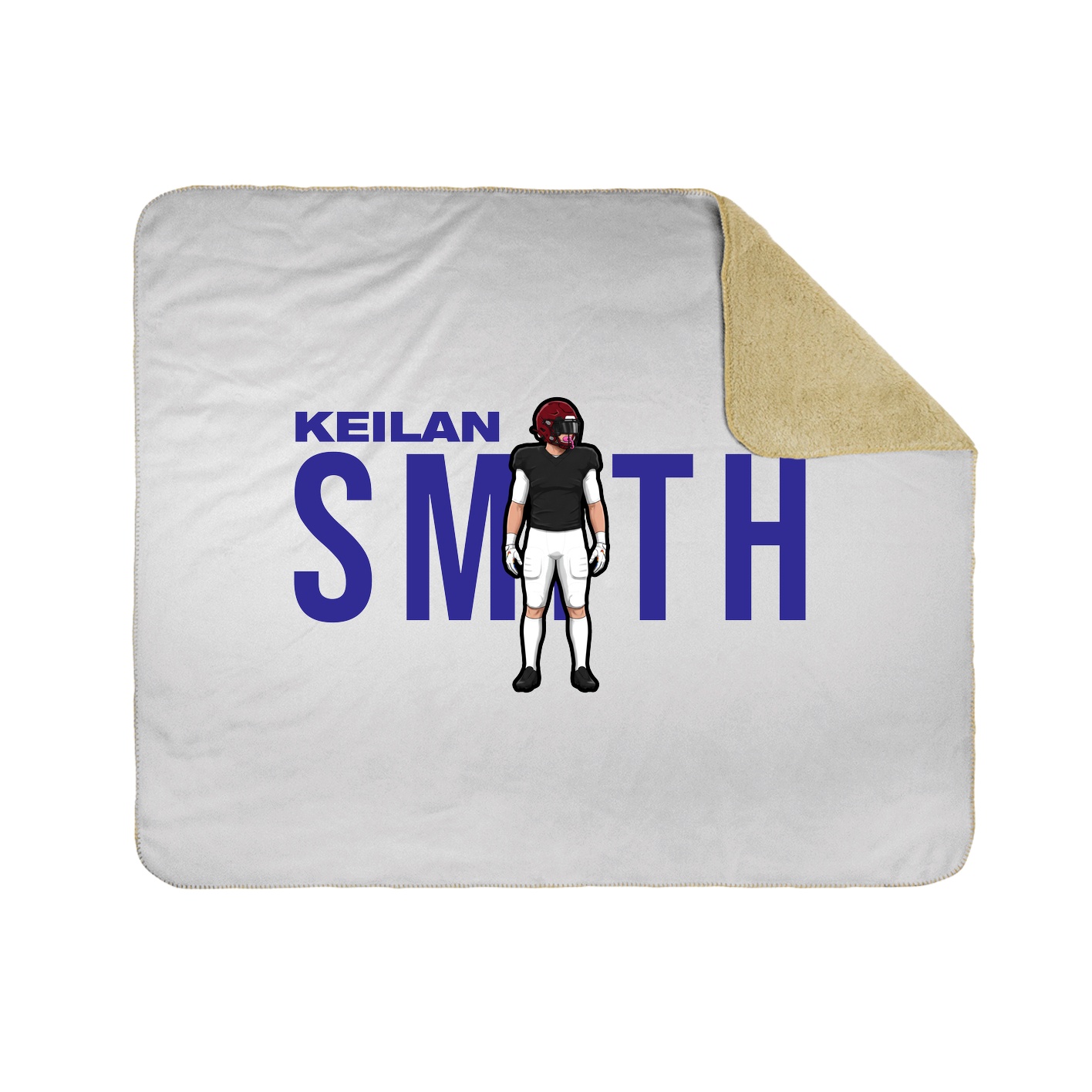 Throw Blanket — Player Name in White