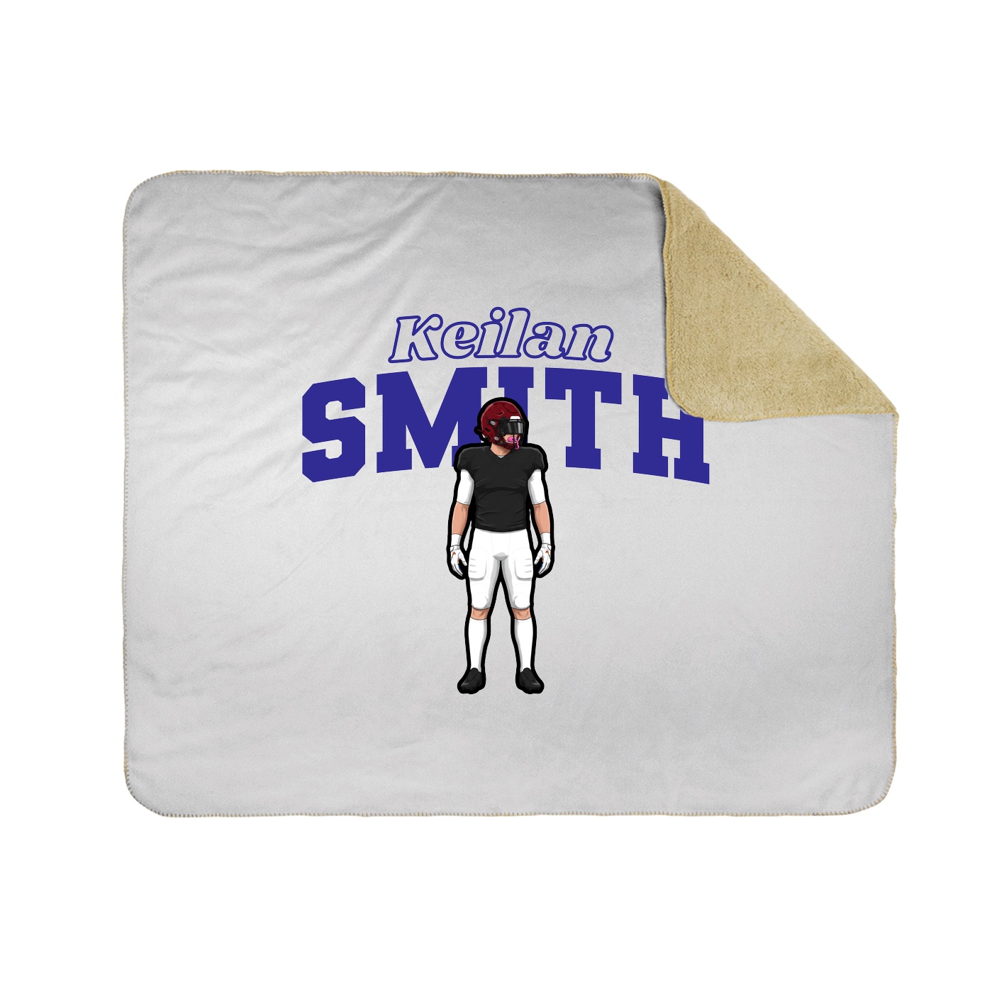 Throw Blanket — Name Arch in White