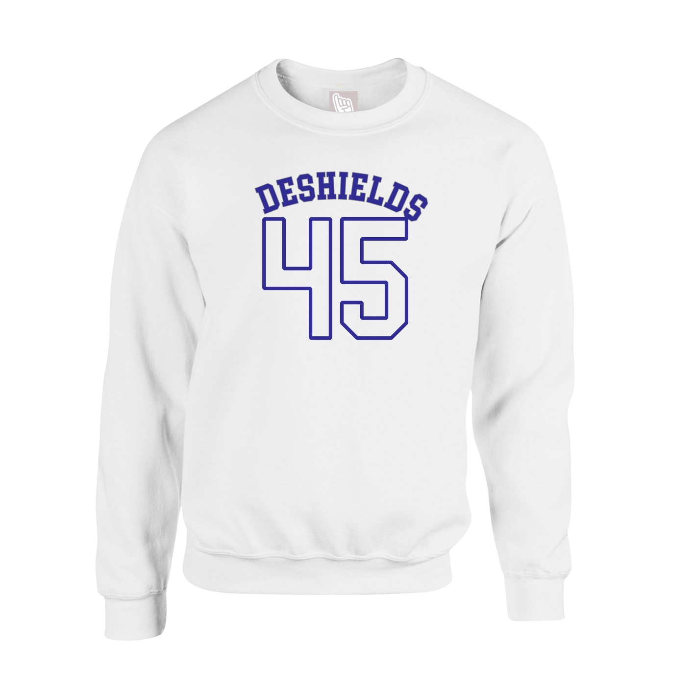 Fleece Crew — Shirsey Arch in White