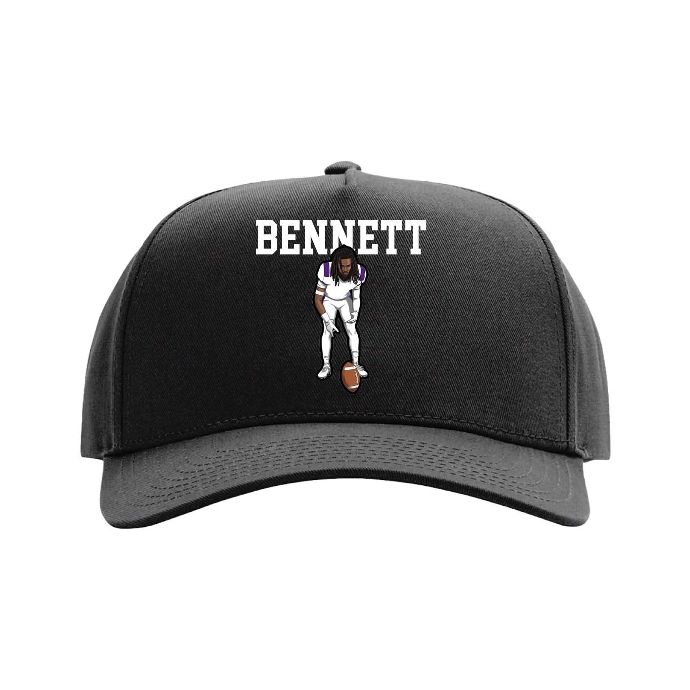 Full Fabric Five-Panel Champ Cap — Shirsey in Black