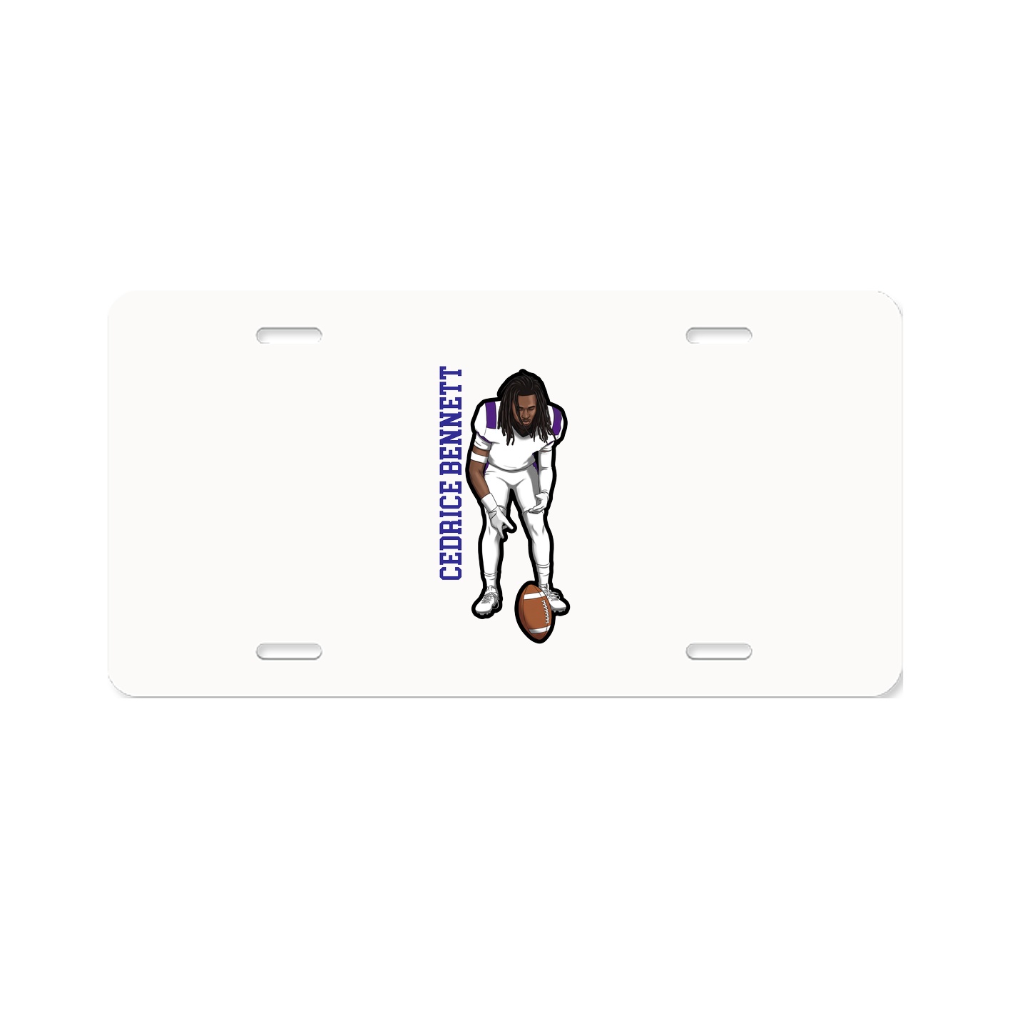 License Plate — Name Vertical in Classic
