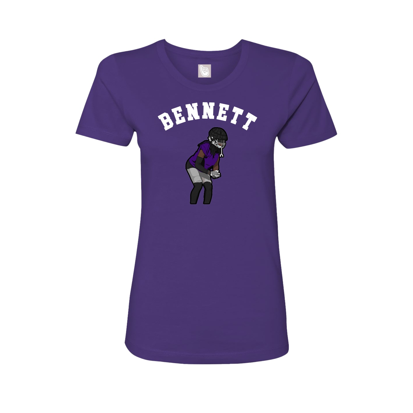 Fitted Women's Tee — Shirsey Arch in Purple