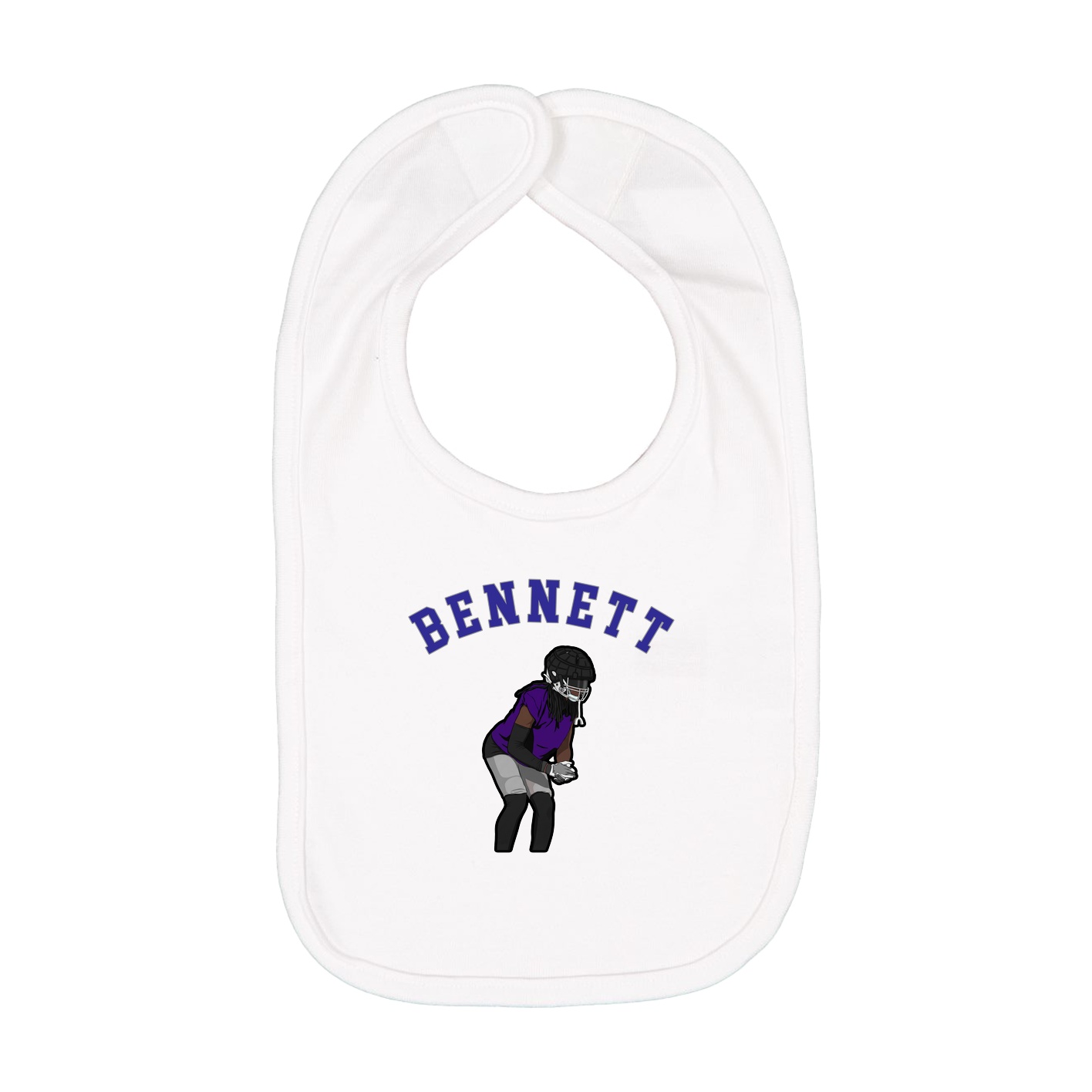 Infant Bib — Shirsey Arch in White