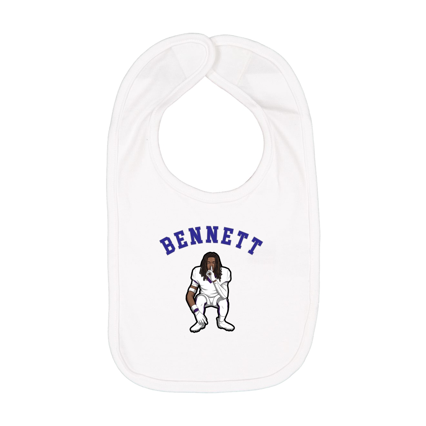 Infant Bib — Shirsey Arch in White