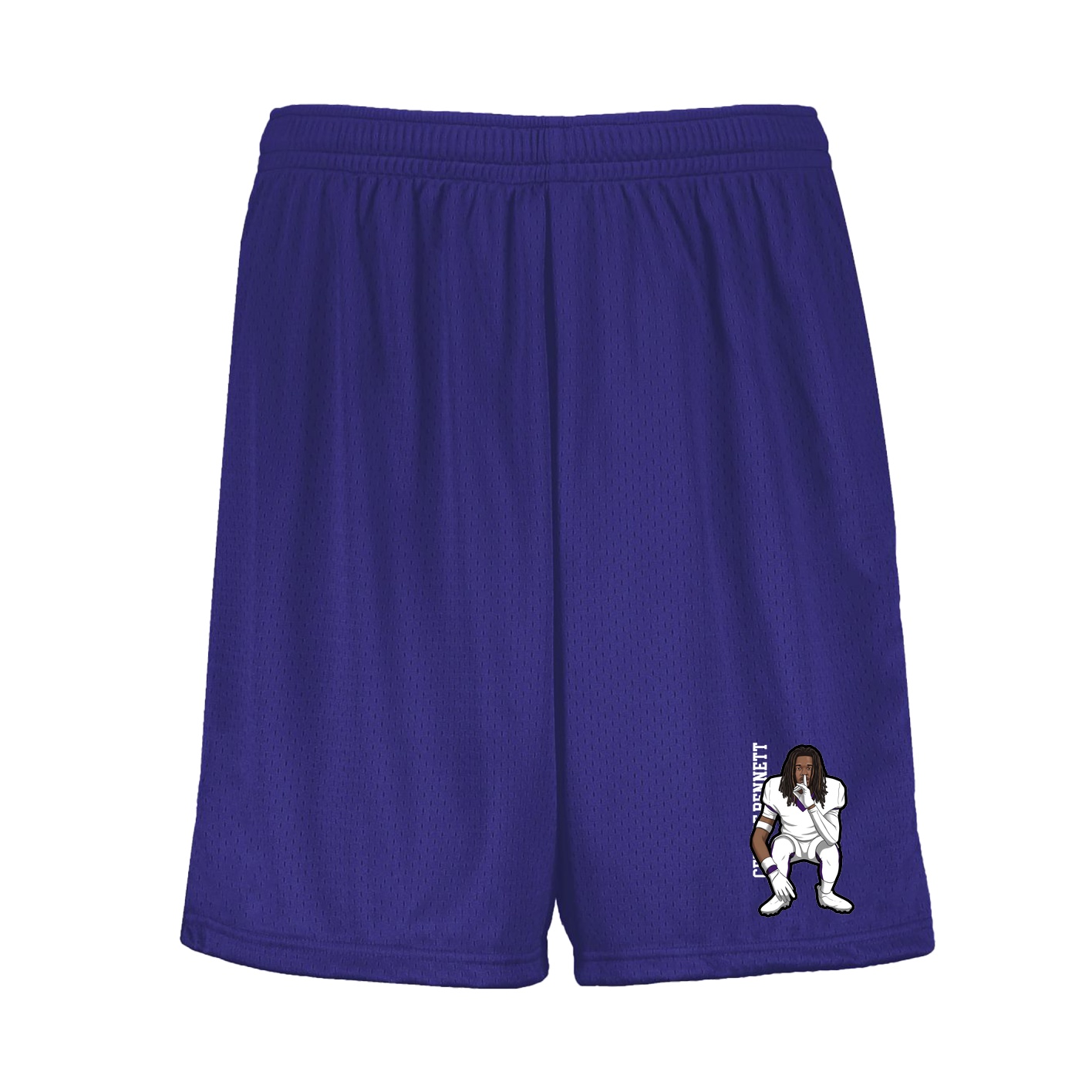 Shorts — Name Vertical in Purple