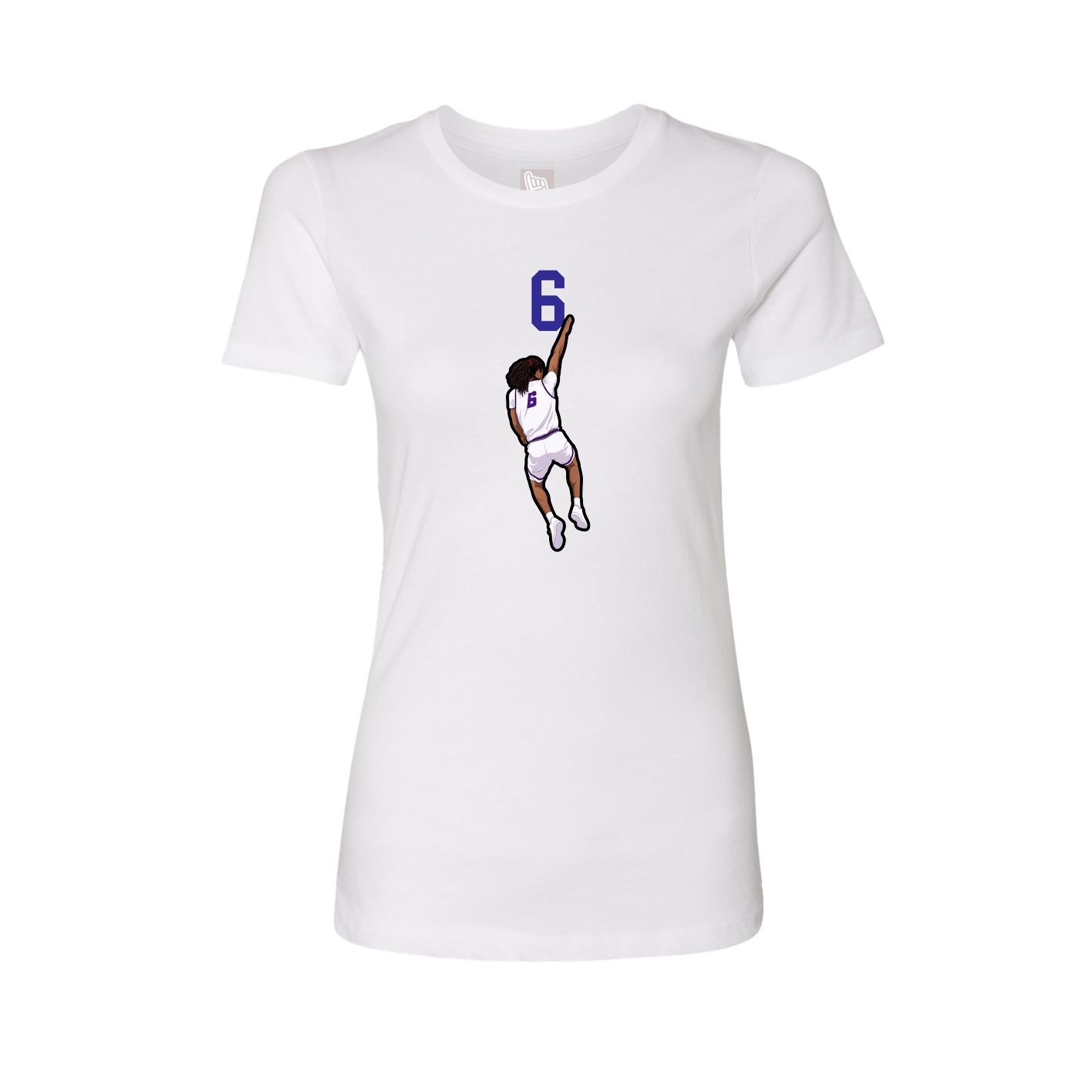 Fitted Women's Tee — Number Top in White