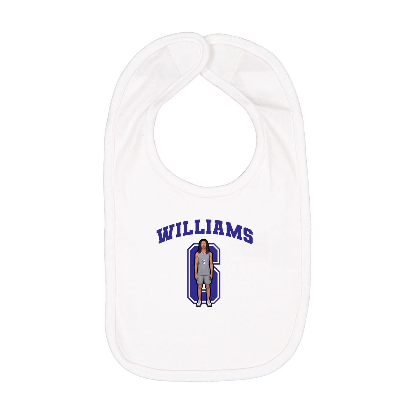 Infant Bib — Number in White