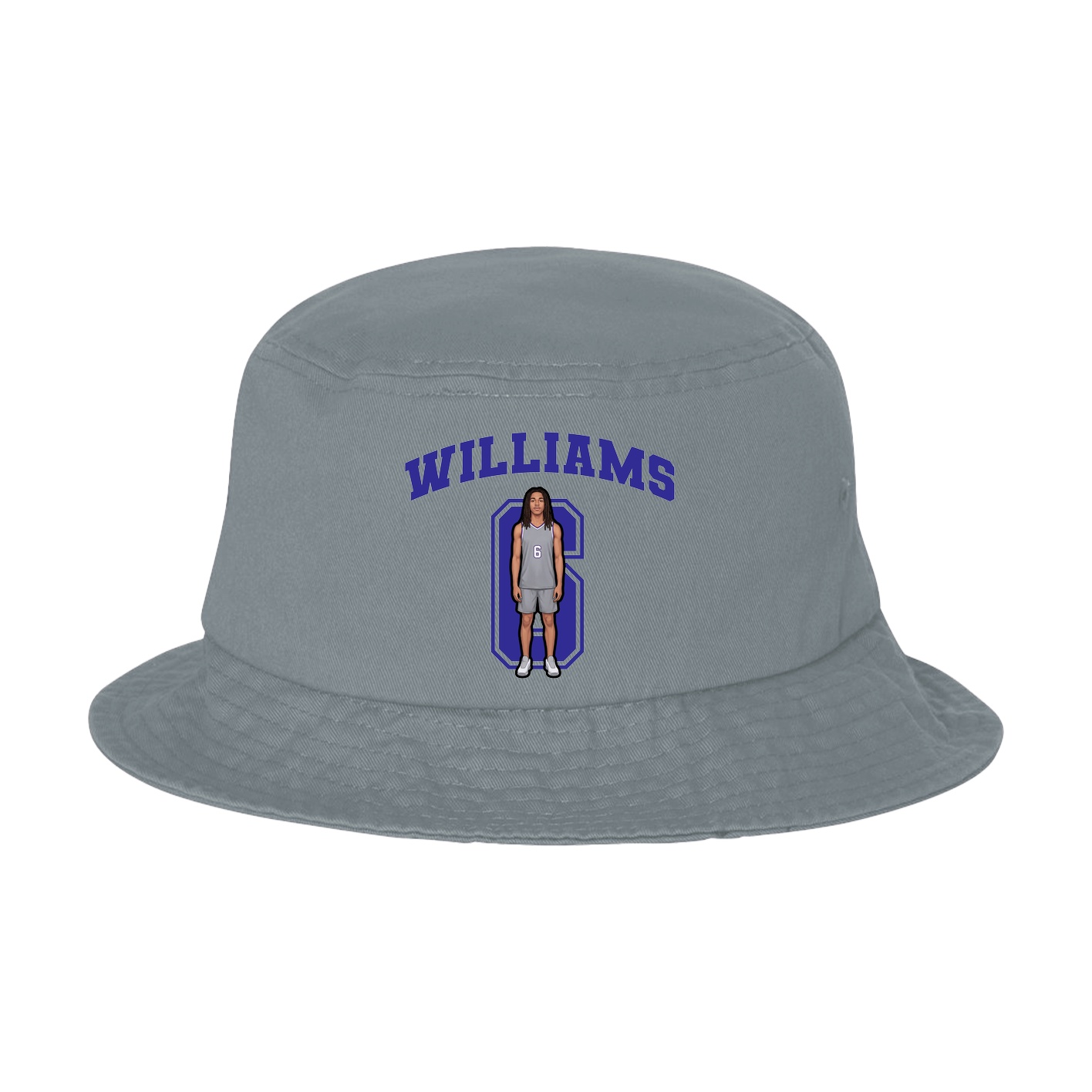 Bucket Cap — Number in Grey