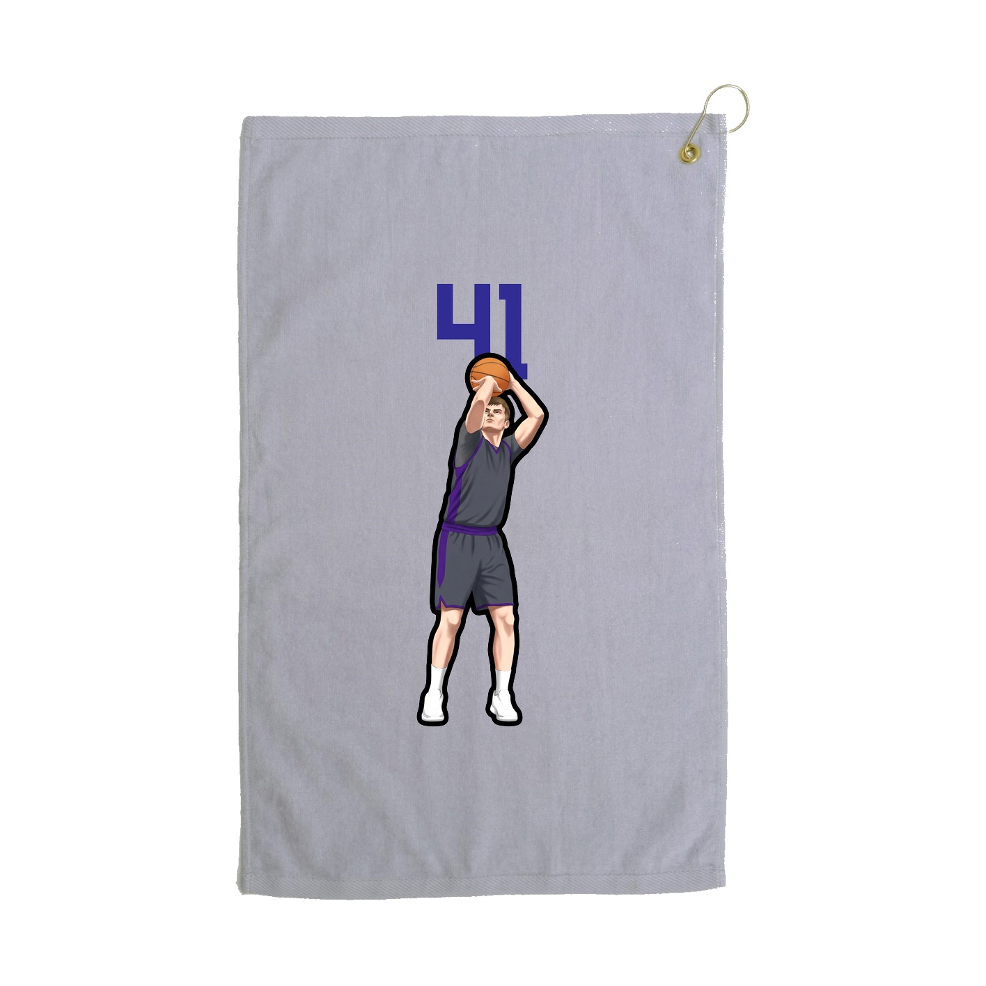 Golf Towel — Number Top in Grey