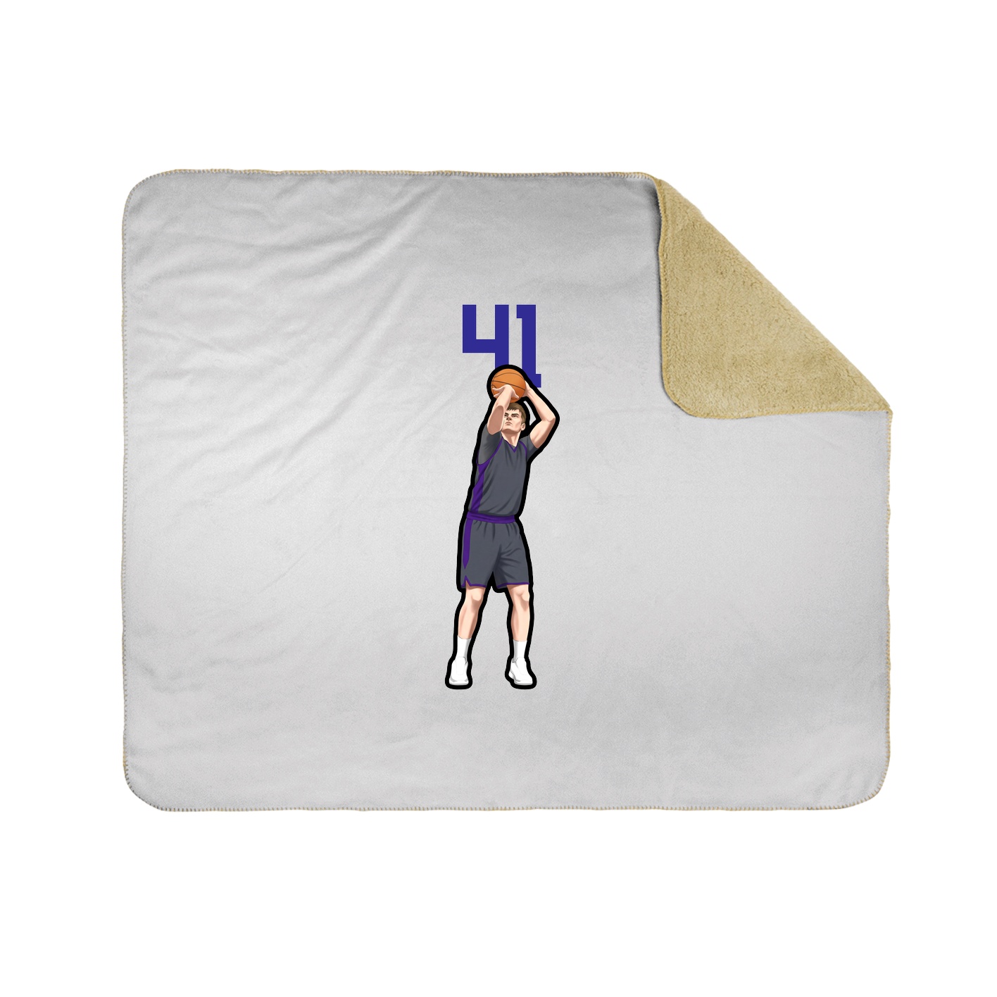 Throw Blanket — Number Top in White