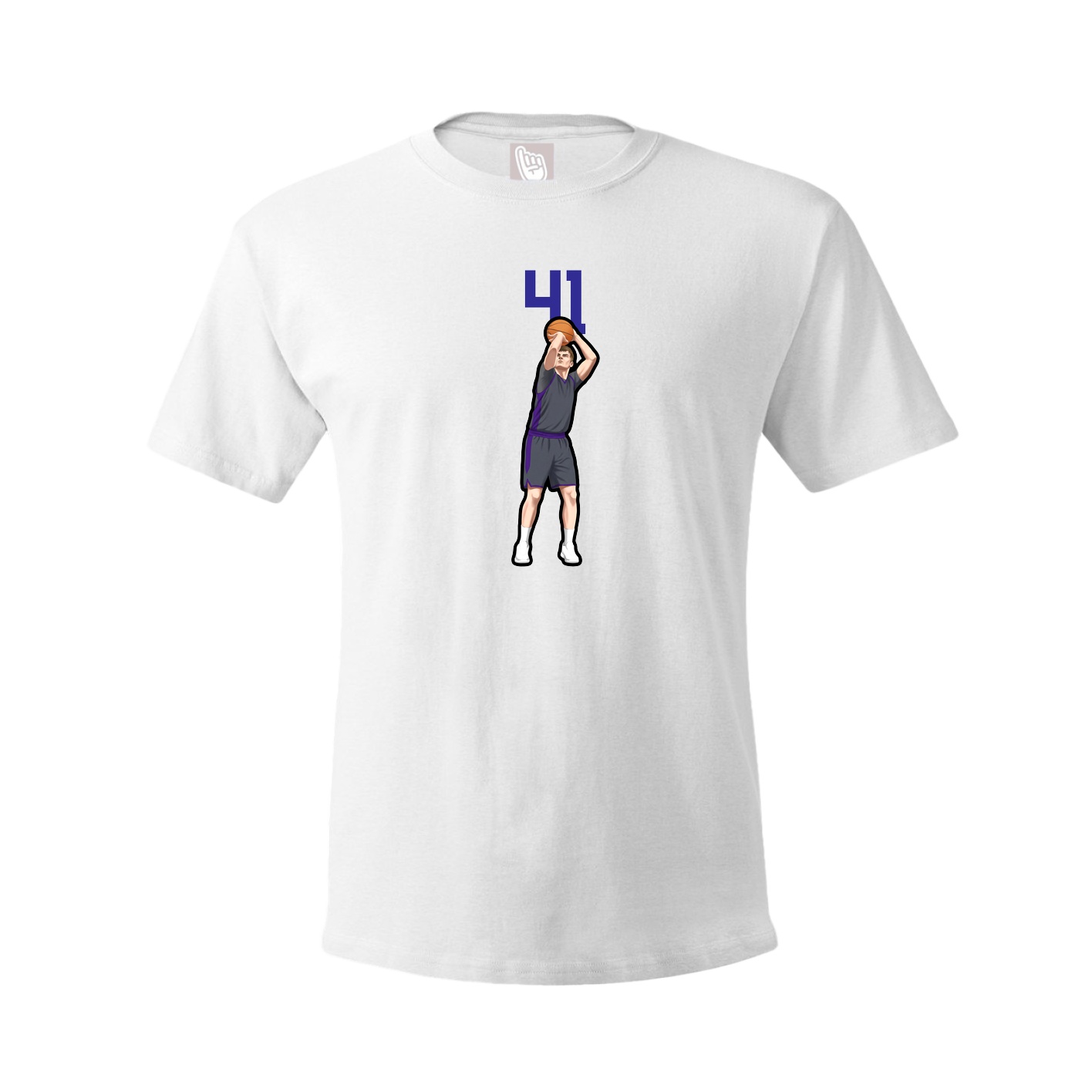 Youth Tee — Number Top in White