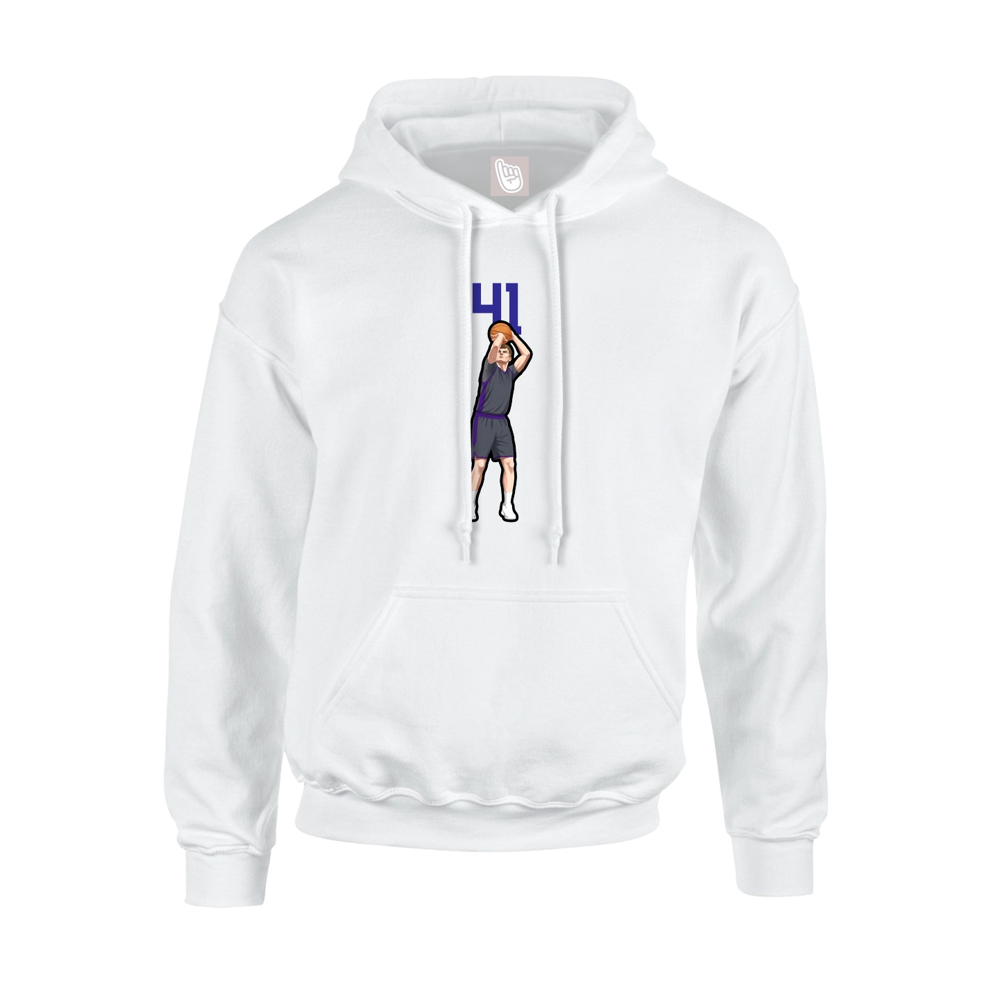 Hoodie — Number Top in White