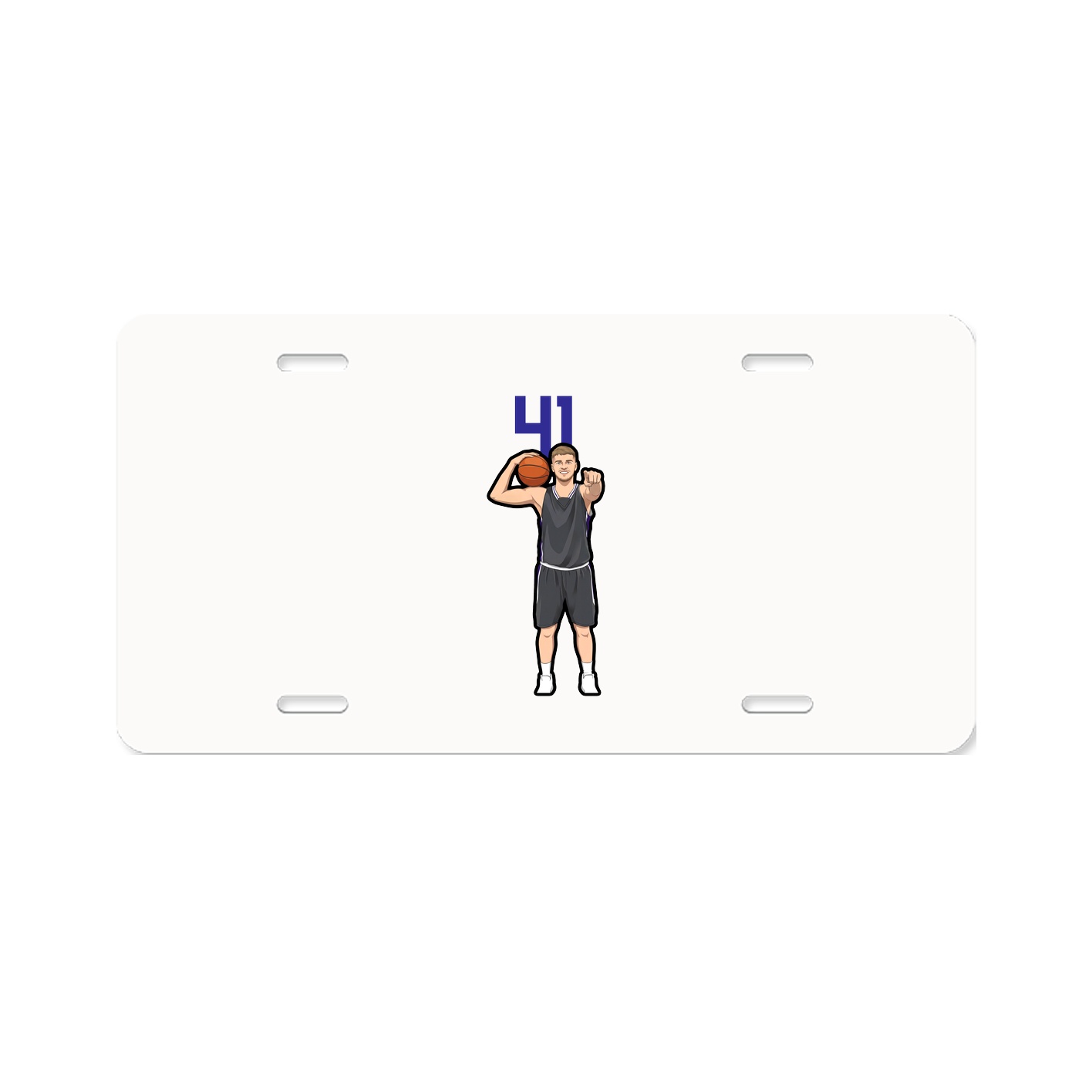 License Plate — Number Top in Classic