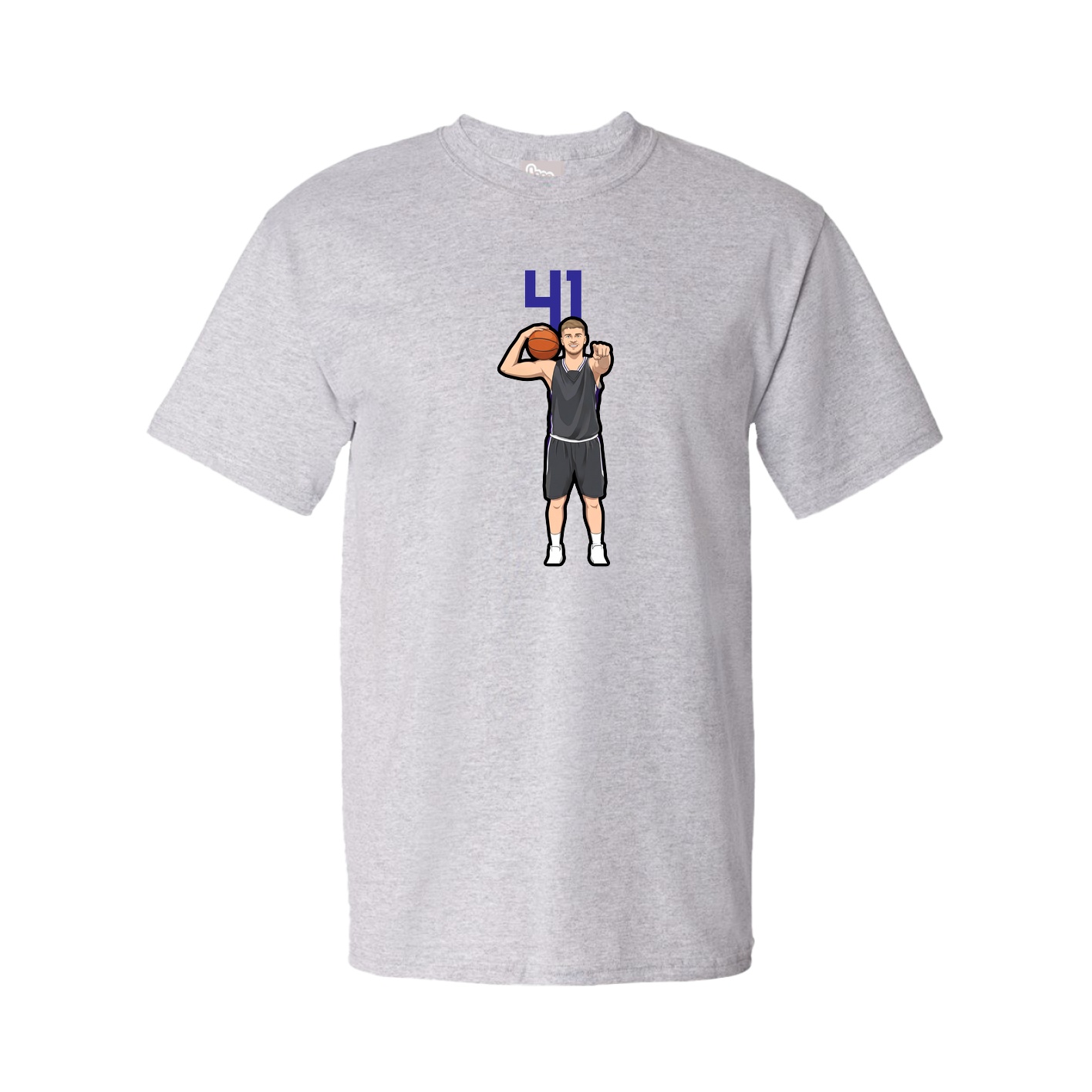 Youth Tee — Number Top in Grey