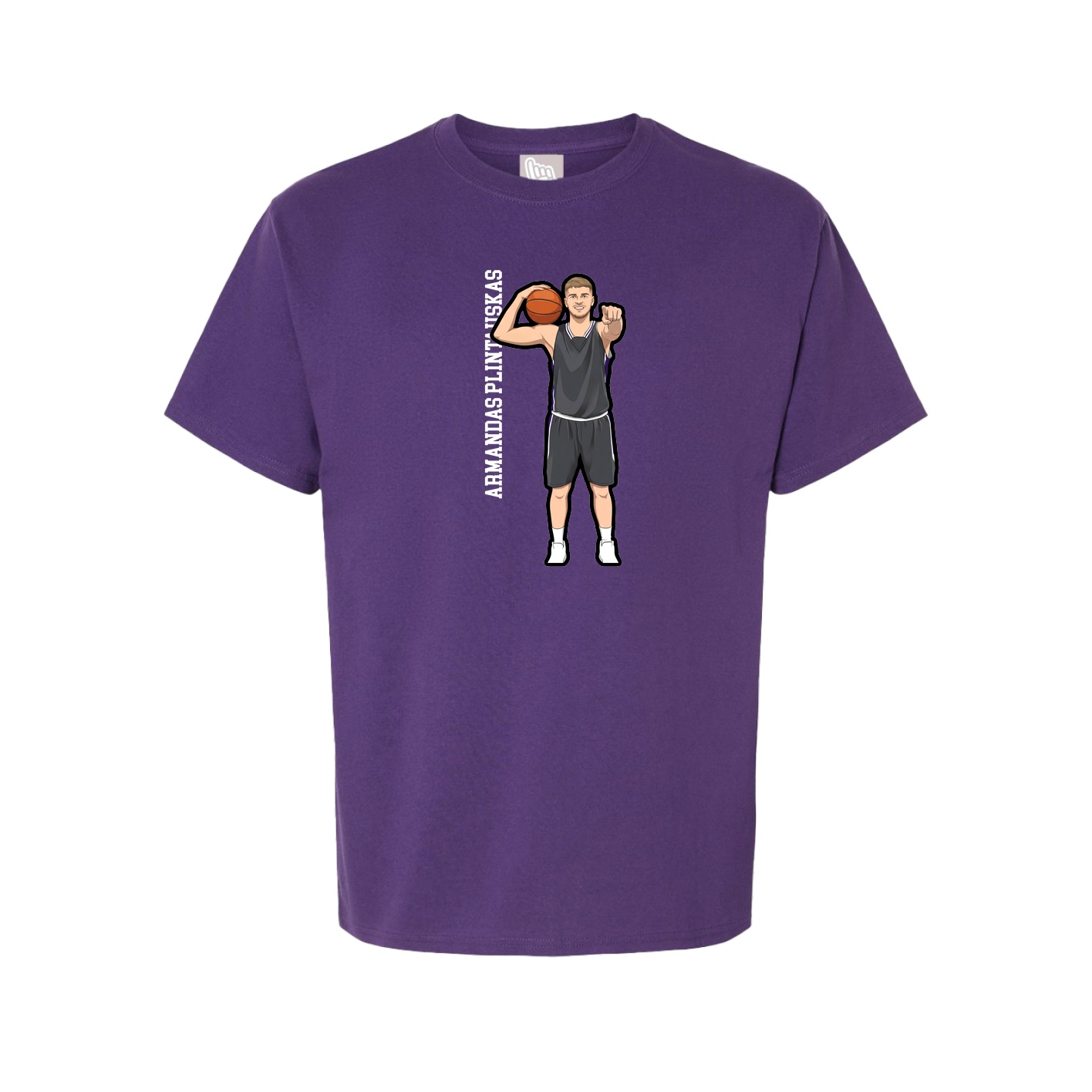 Youth Tee — Name Vertical in Purple