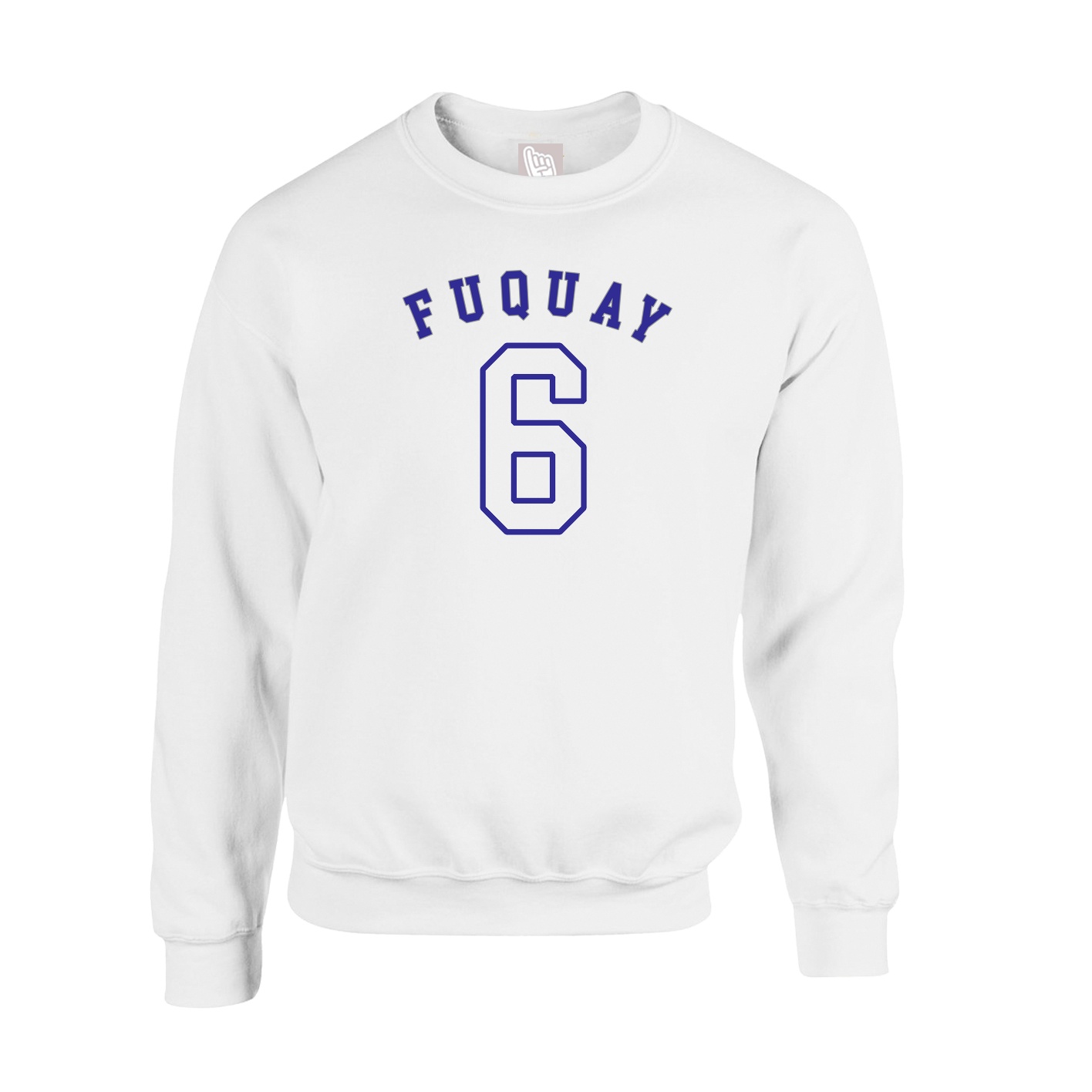 Fleece Crew — Shirsey Arch in White