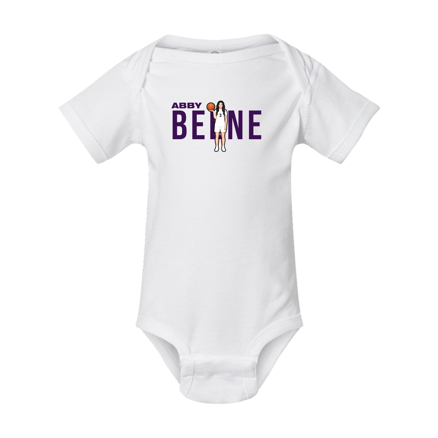 Baby Onesie — Player Name in White