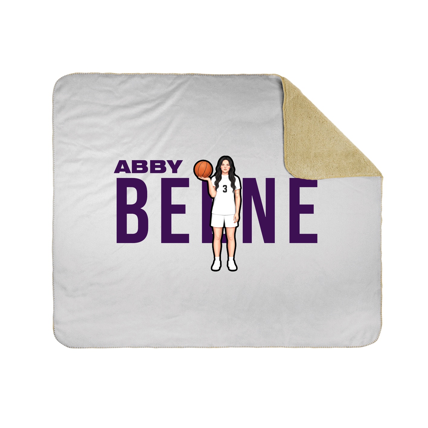 Throw Blanket — Player Name in White