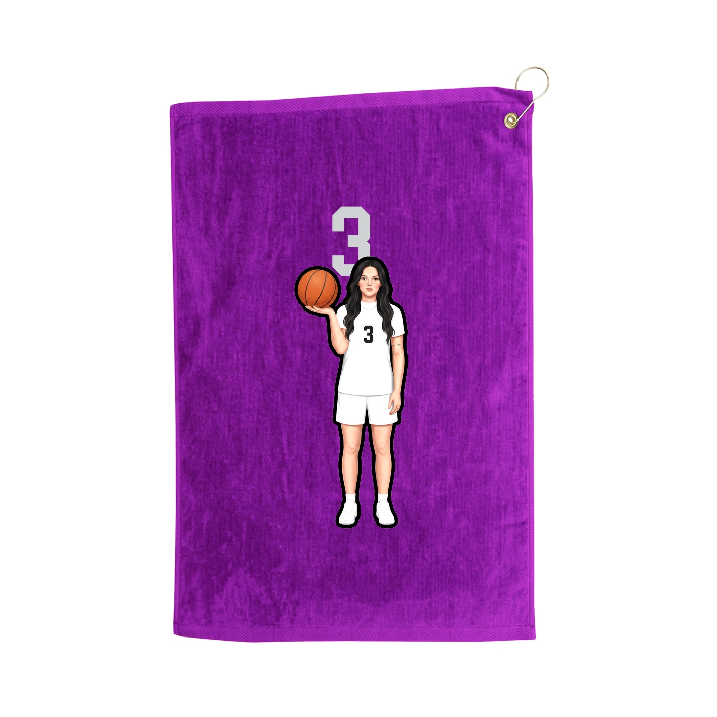 Golf Towel — Number Top in Purple