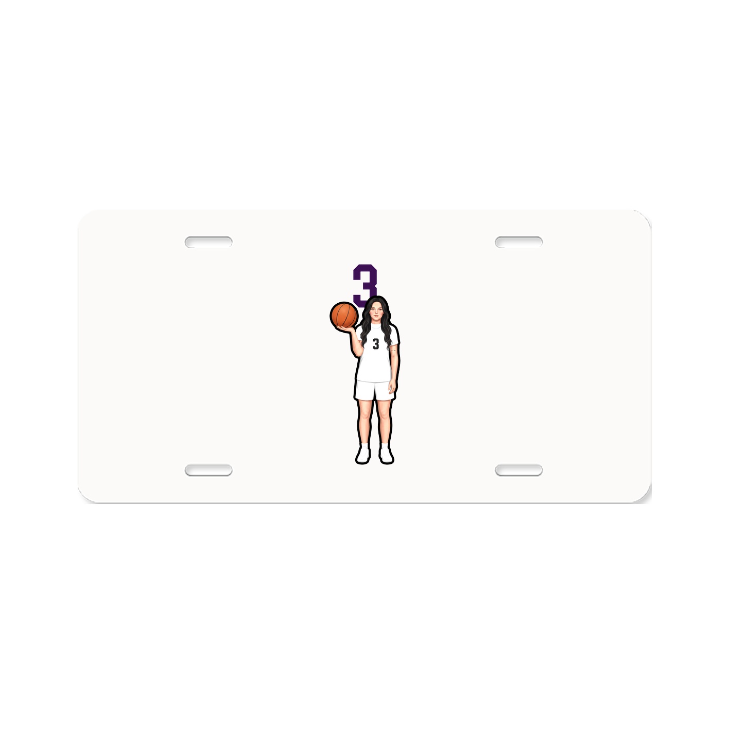 License Plate — Number Top in Classic