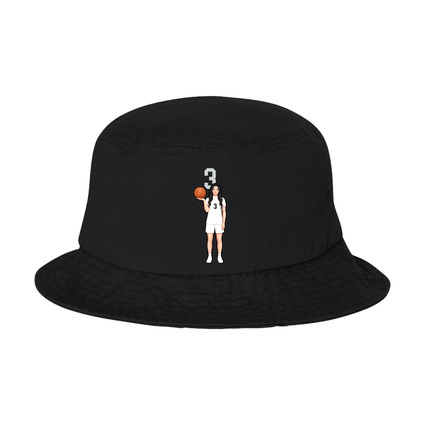 Bucket Cap — Number Top in Black