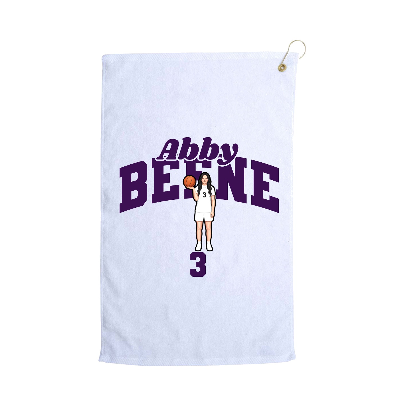 Golf Towel — Signature Arch in White
