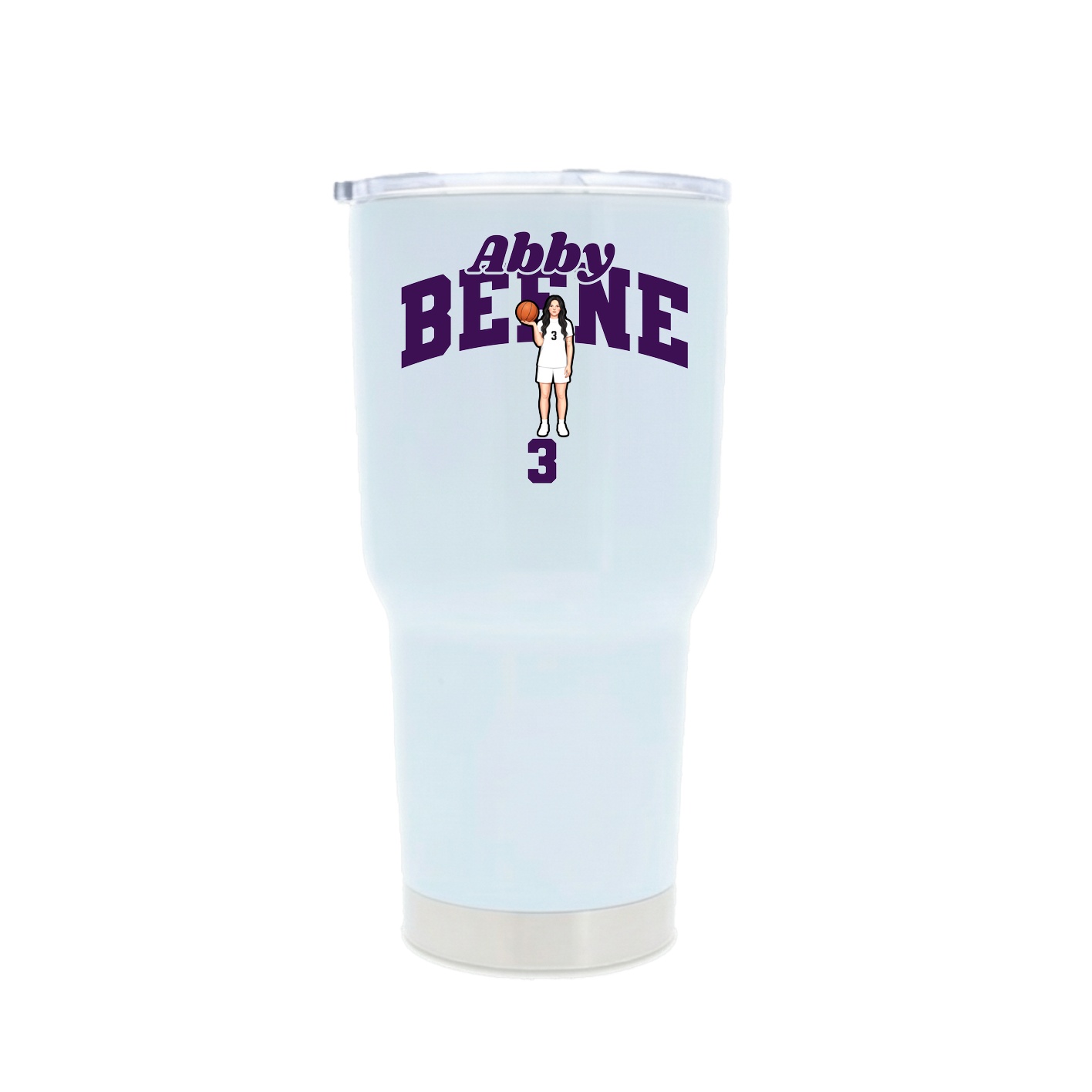 30oz Stainless Steel Tumbler — Signature Arch in White