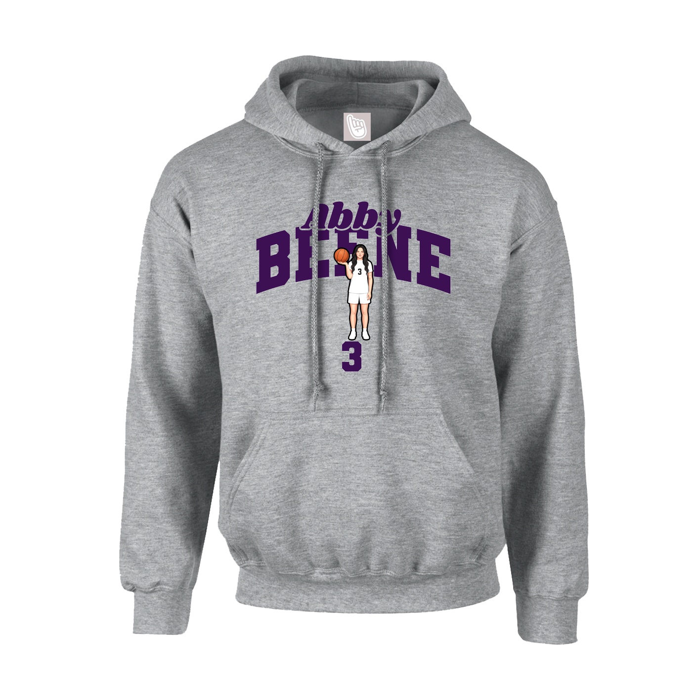 Youth Hoodie — Signature Arch in Grey