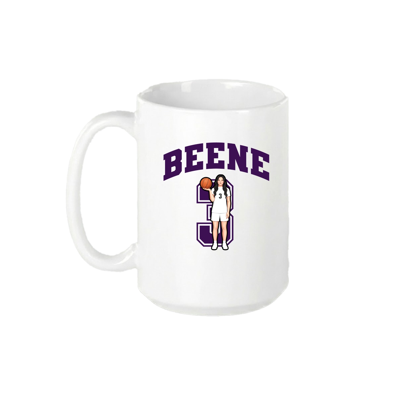15oz Coffee Mug — Number in White