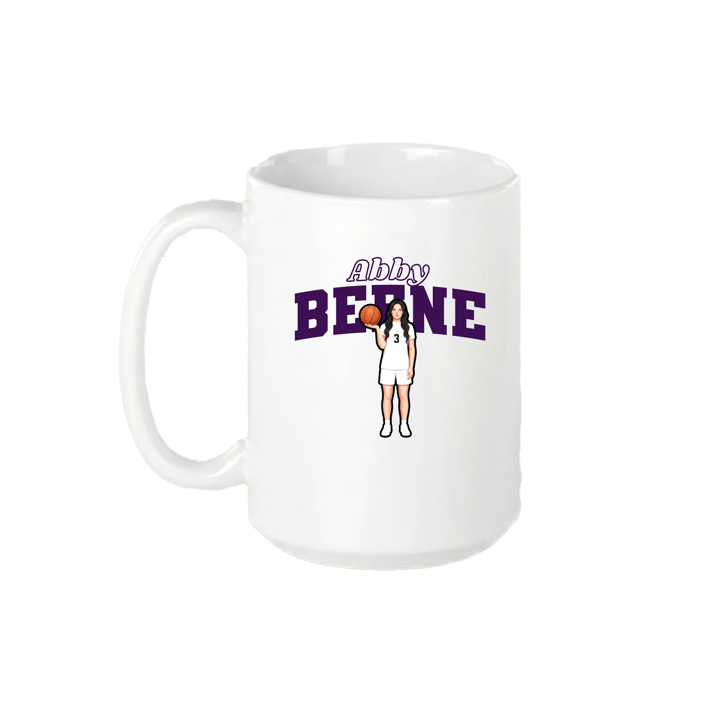 15oz Coffee Mug — Name Arch in White