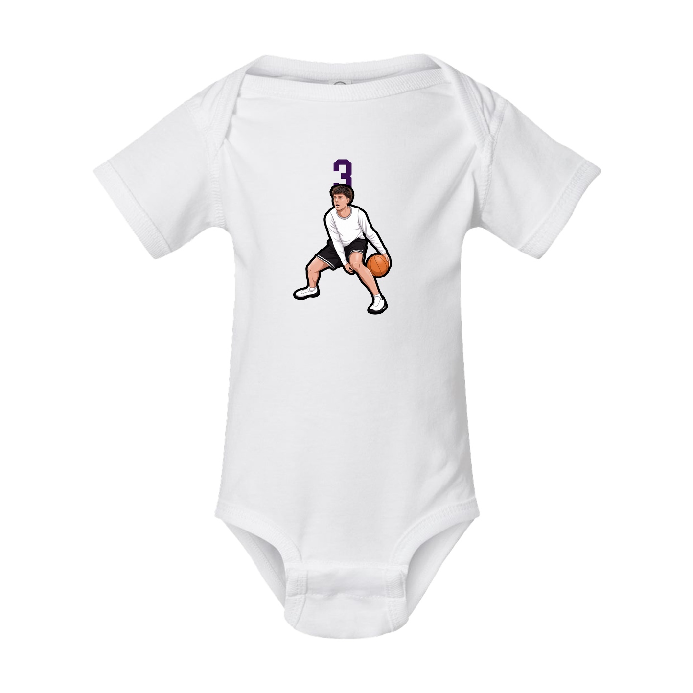 Baby Onesie — Number Top in White